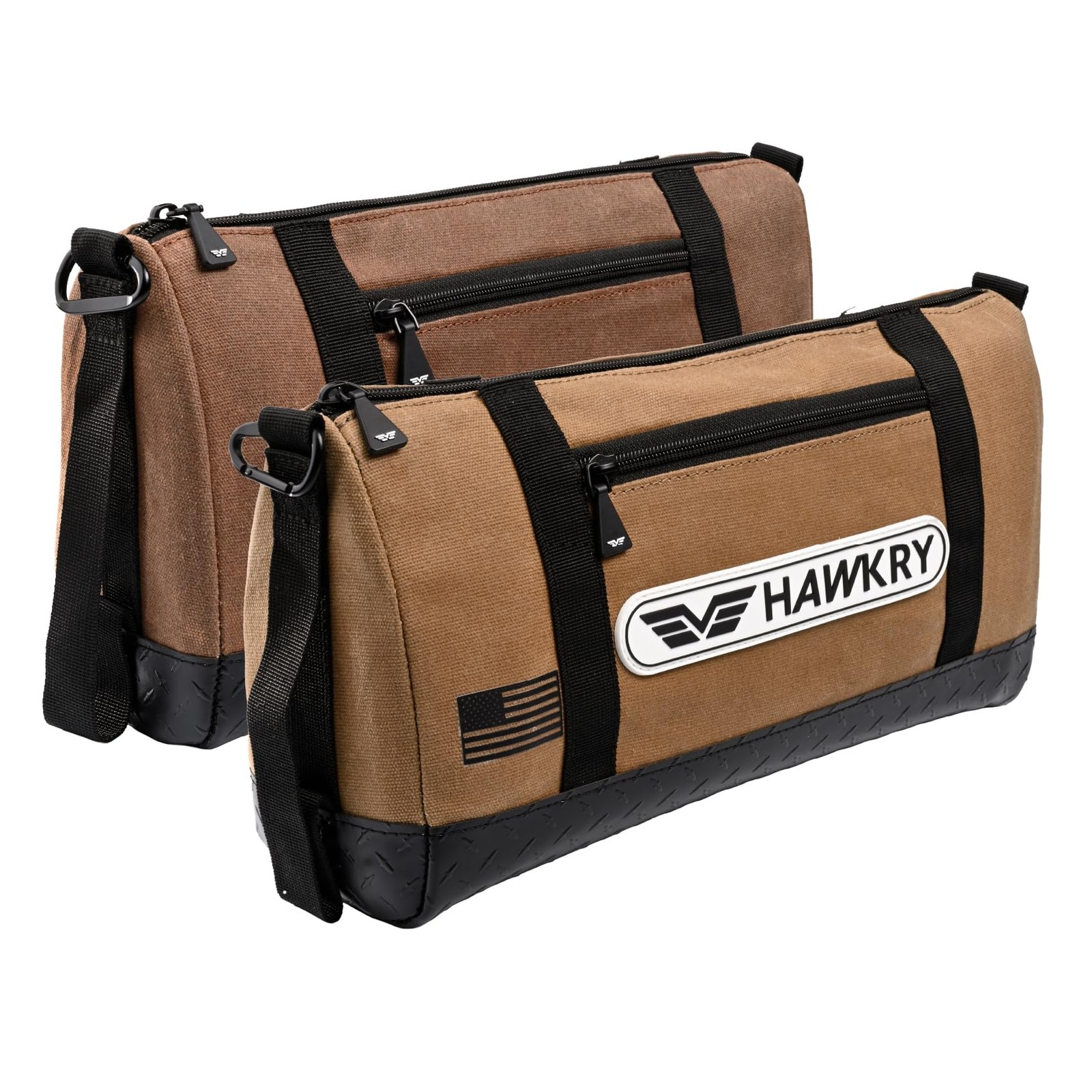 Heavy Duty Canvas Tool Bag Set of 2 – Waterproof Canvas Zipper Pouch, Garden …
