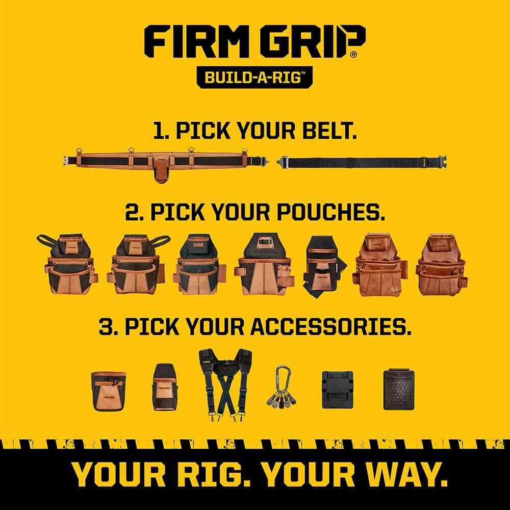 FIRM GRIP Build-A-Rig Everyday Belt Kit (Includes Utility Pouch & Hammer Sleeve)
