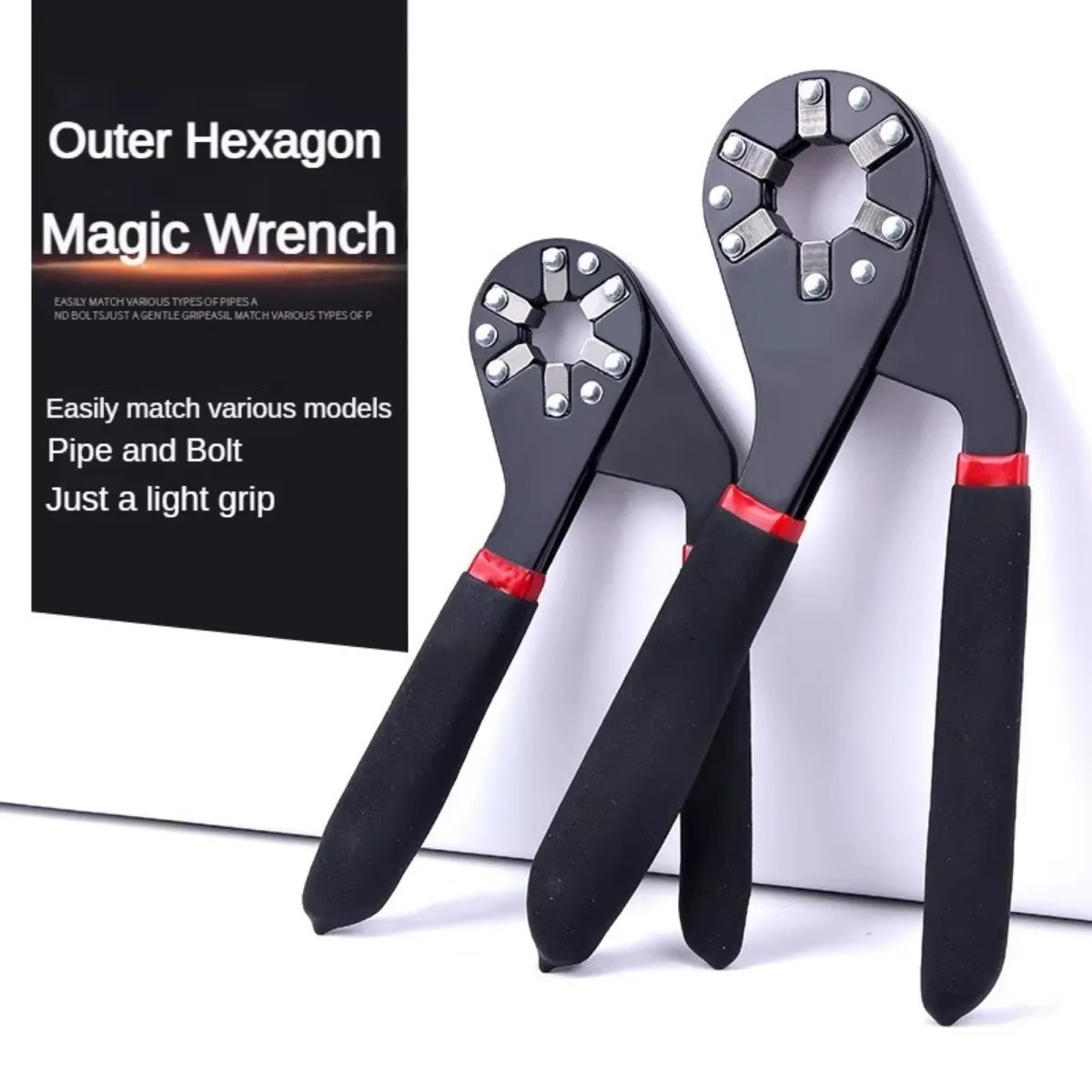 6/8-Inch Magic Wrench Adjustable Multifunctional Hand Tool for Household Mainten