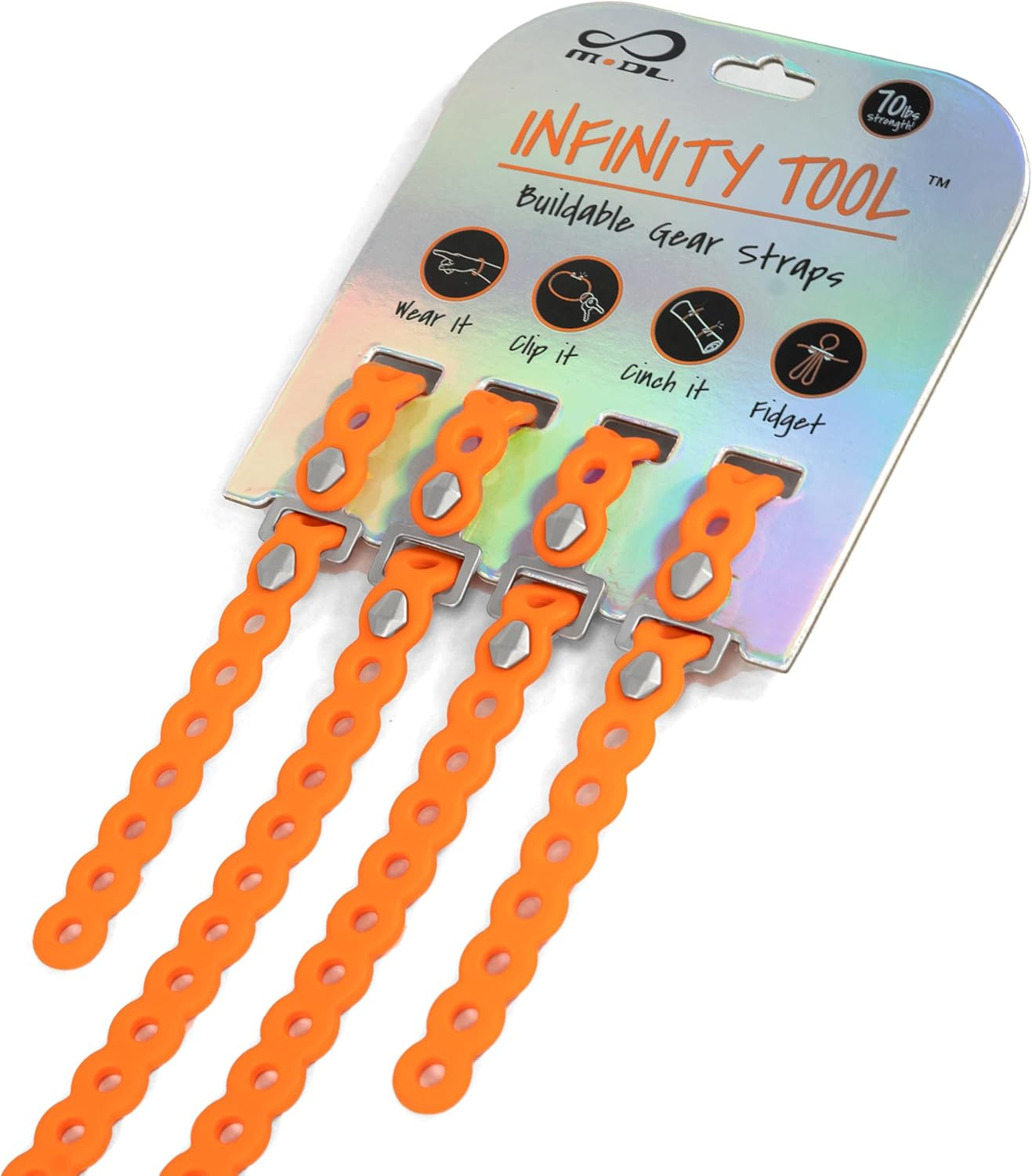 MODL Infinity Tool™ 2.0 Modular Straps (4-Pack) – Flexible Multi-Tool, Gear Stra