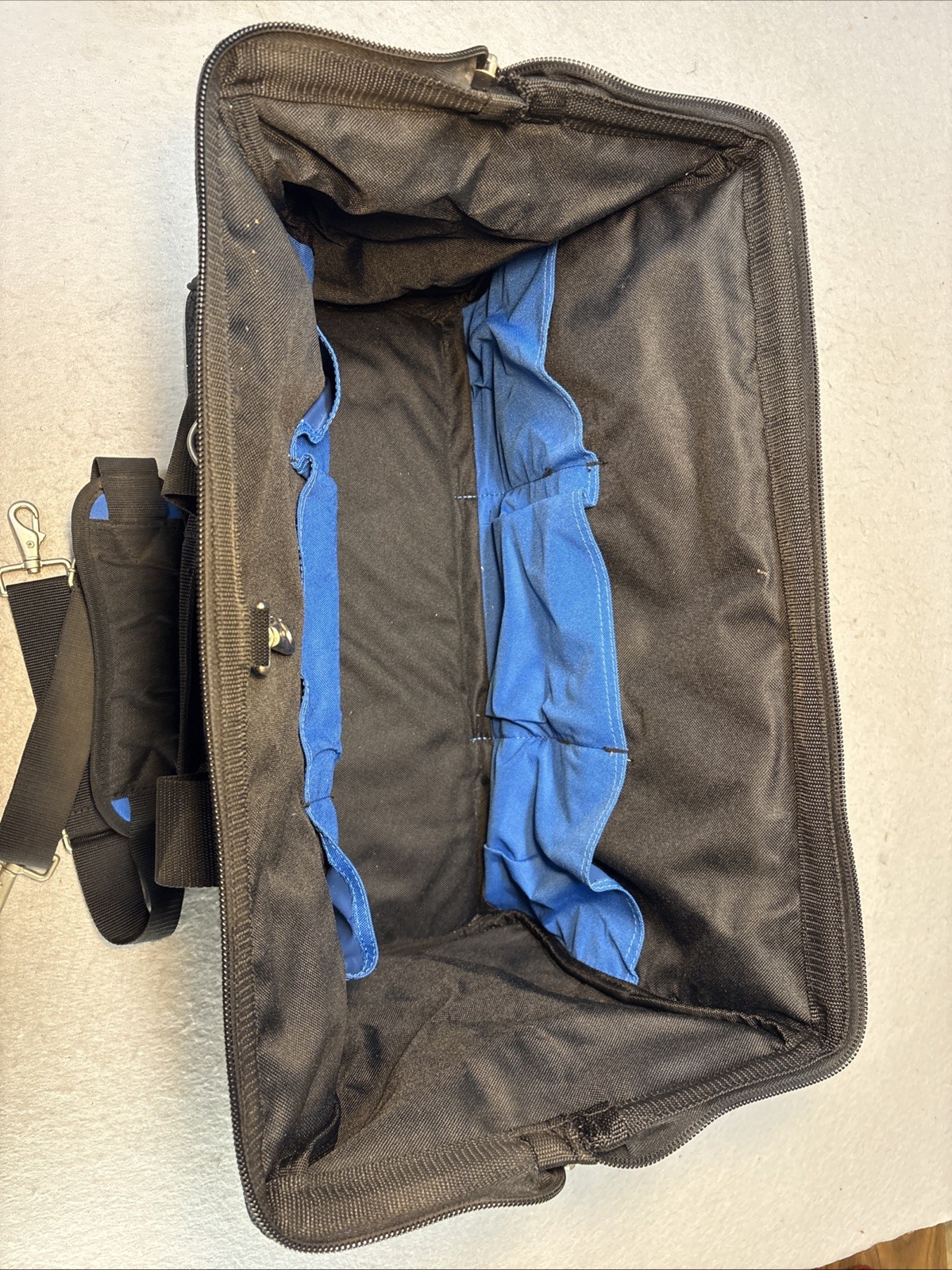 AWP Tool 20” Premium Tool Bag, Black & Blue NEW Contractors Tool Bag