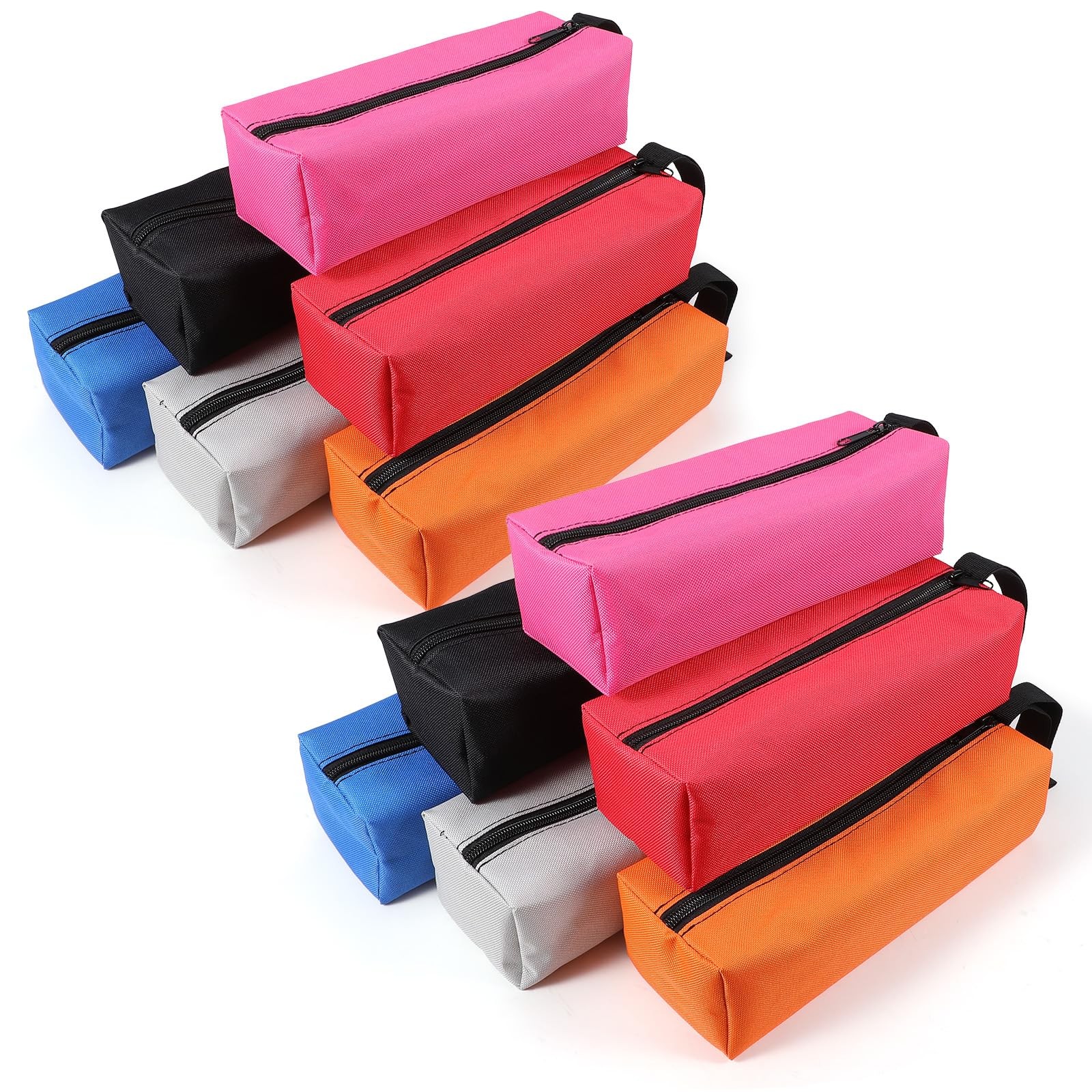12 PCS Tool Pouches Zipper 10.23×3.35 Inch Small Heavy Duty Pouch Bag Storage