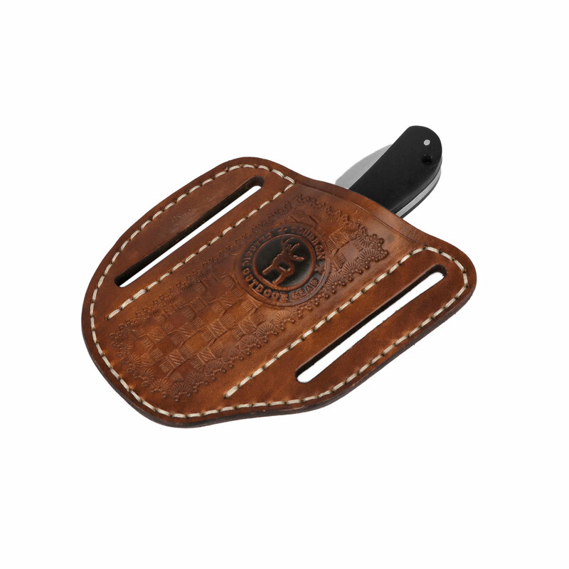 TOURBON Leather Mini Pockets Folding Knife Belt Pouch Tool Carry Sheath Cover US