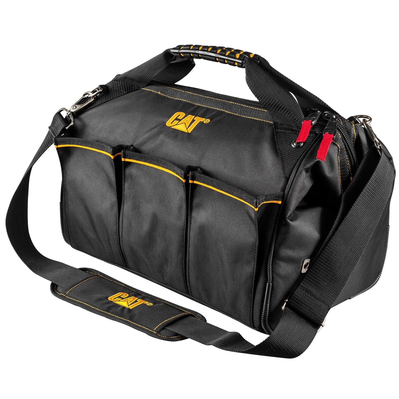 Cat 2 Piece 13-Inch And 16-Inch Wide Mouth Tool Bag 18/3 Pockets For Tool