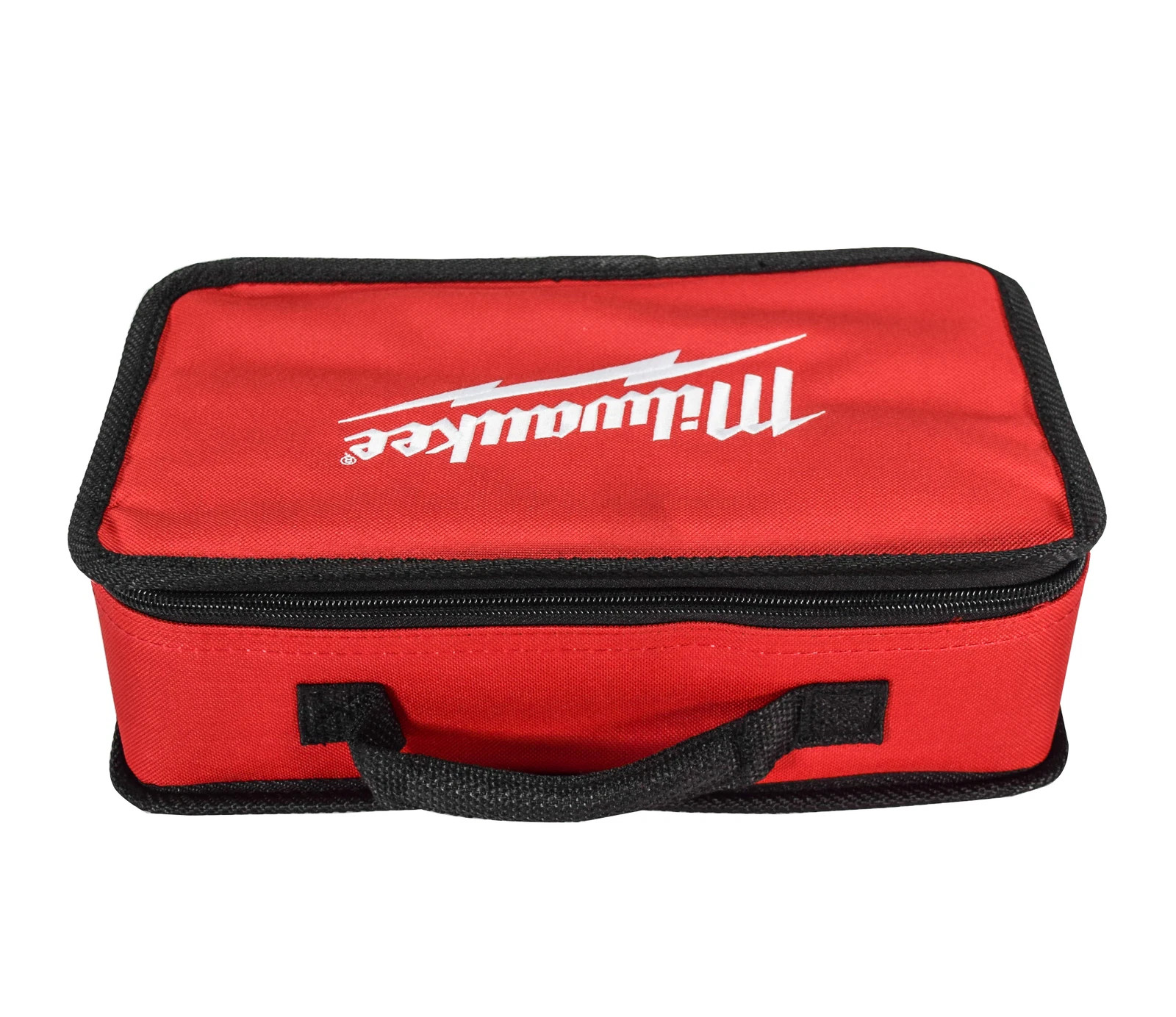 Milwaukee Rectangle Tool Bag Red/Black Zippered Heavy Duty Storage Organizer Pou
