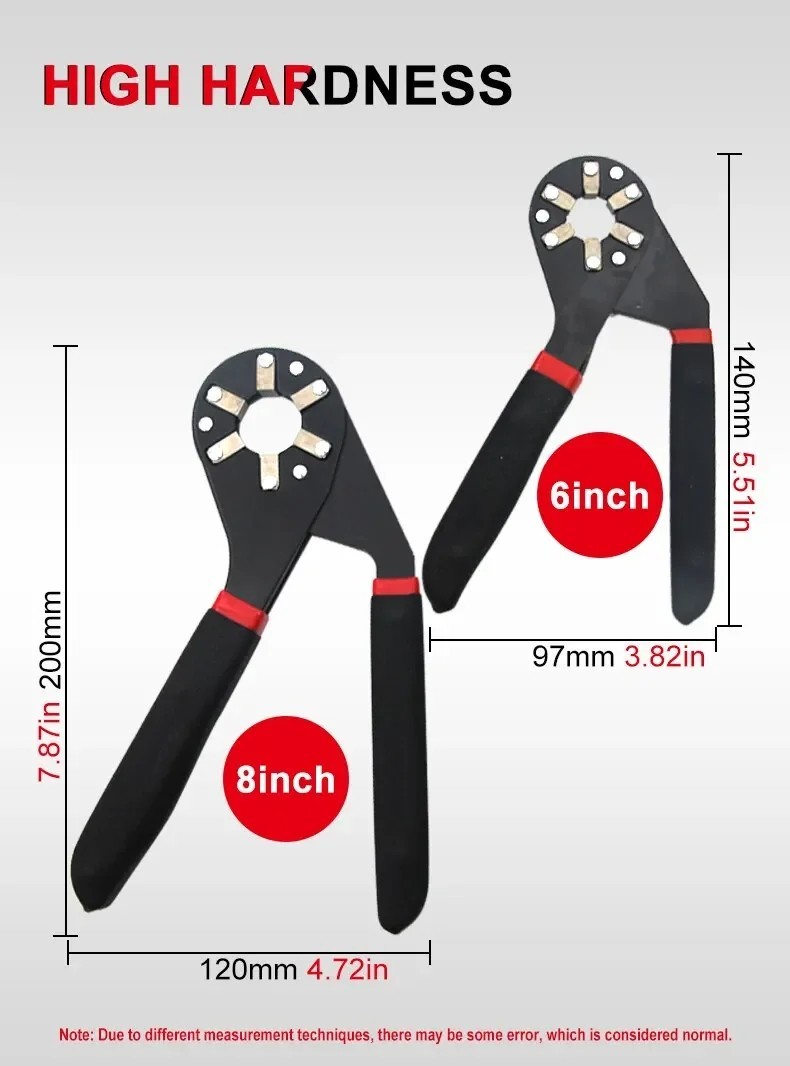 6/8-Inch Magic Wrench Adjustable Multifunctional Hand Tool for Household Mainten