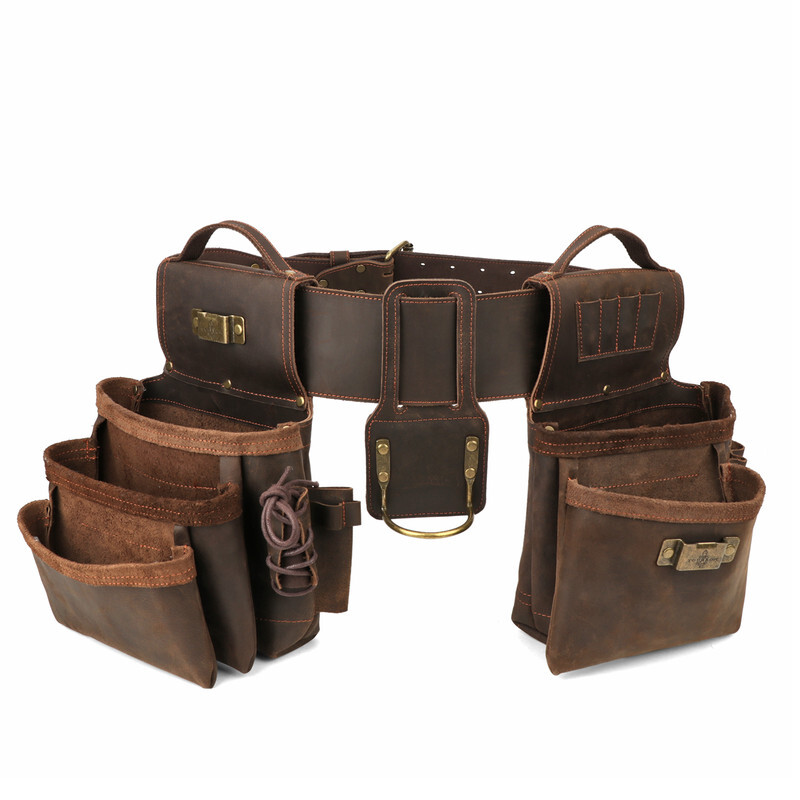 TOURBON Electrician Carpenter Tools Belt Pouch Contractor Framing Tool Bag US