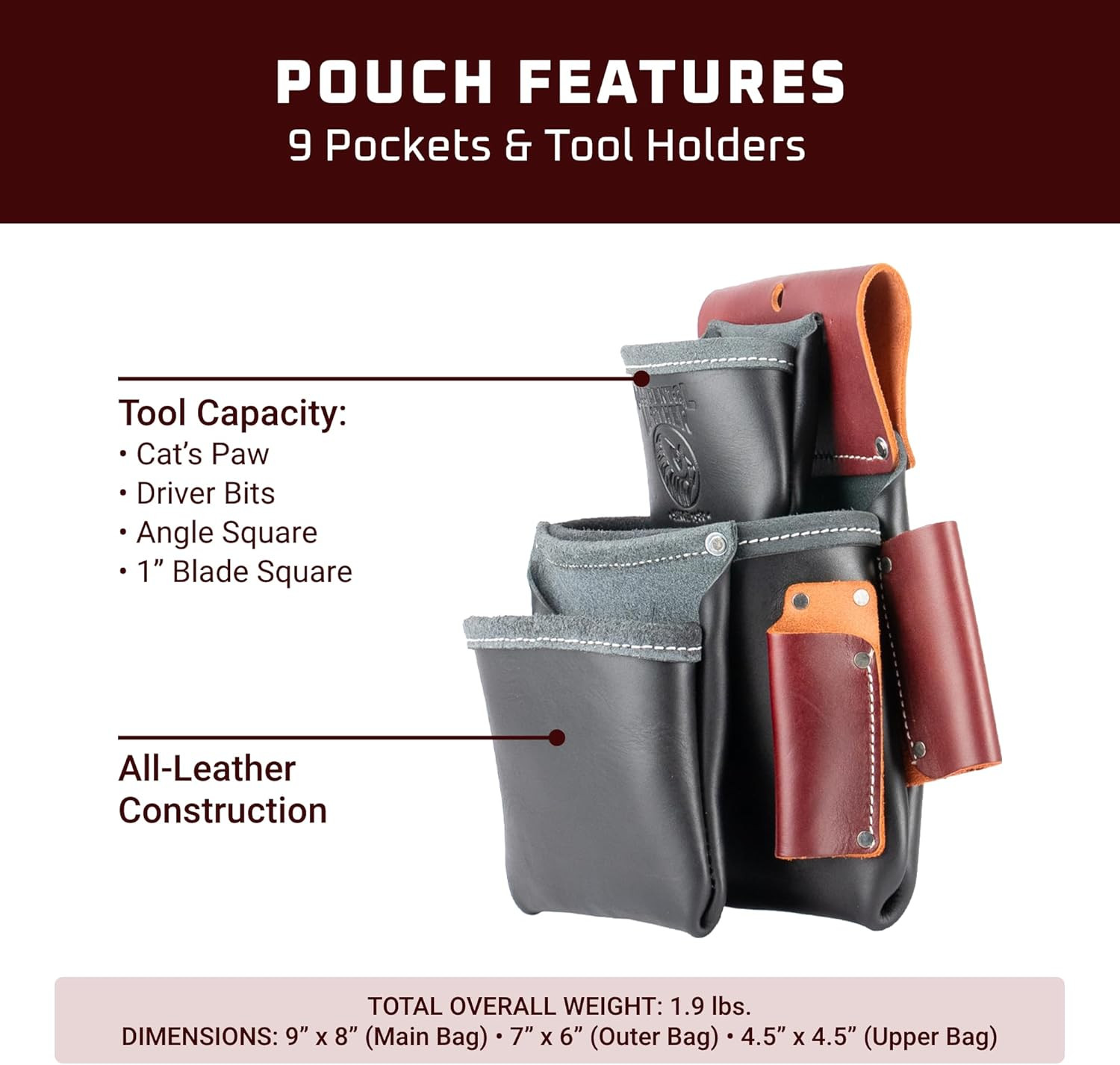 Pro Fastener Bag with 3 Pouches – Organize Your Tools Efficiently!
