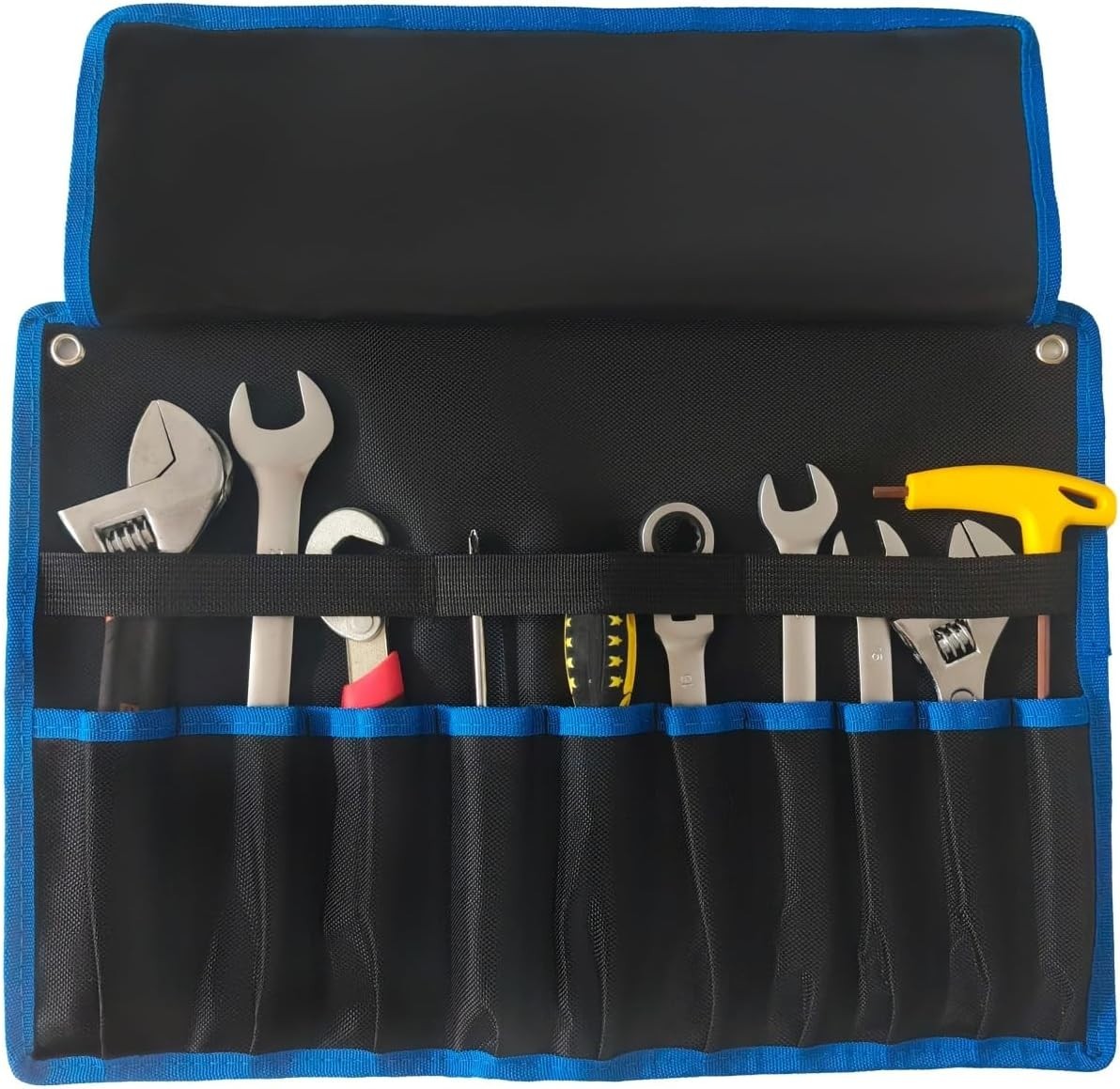 Roll Up Wrench Pouch SAE, Heavy Duty Canvas Tool Wrench Organizer Bag 10+10 P…