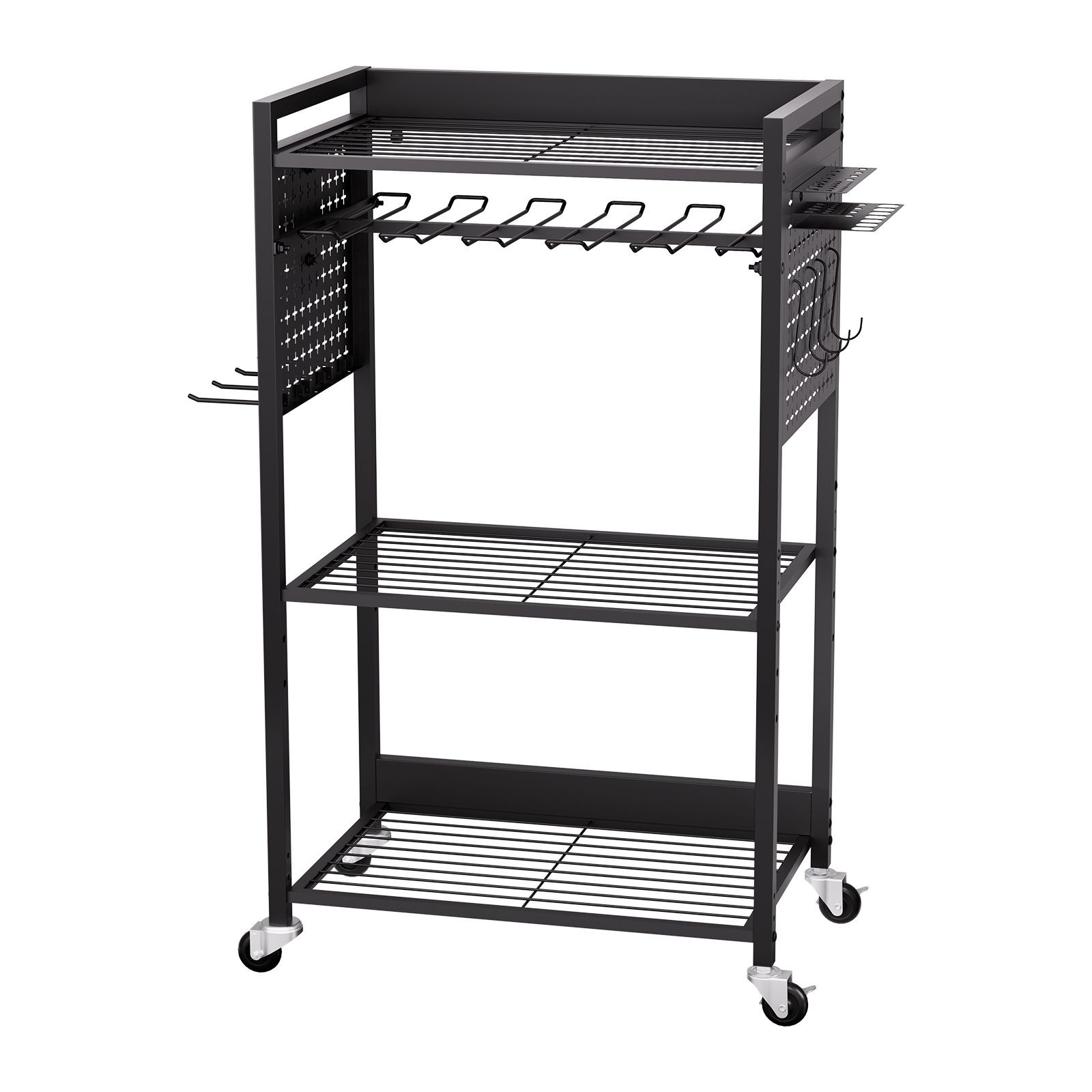 4 – Tier Rolling Tool Cart, 150 lbs Capacity, Heavy Duty Garage Storage Rack