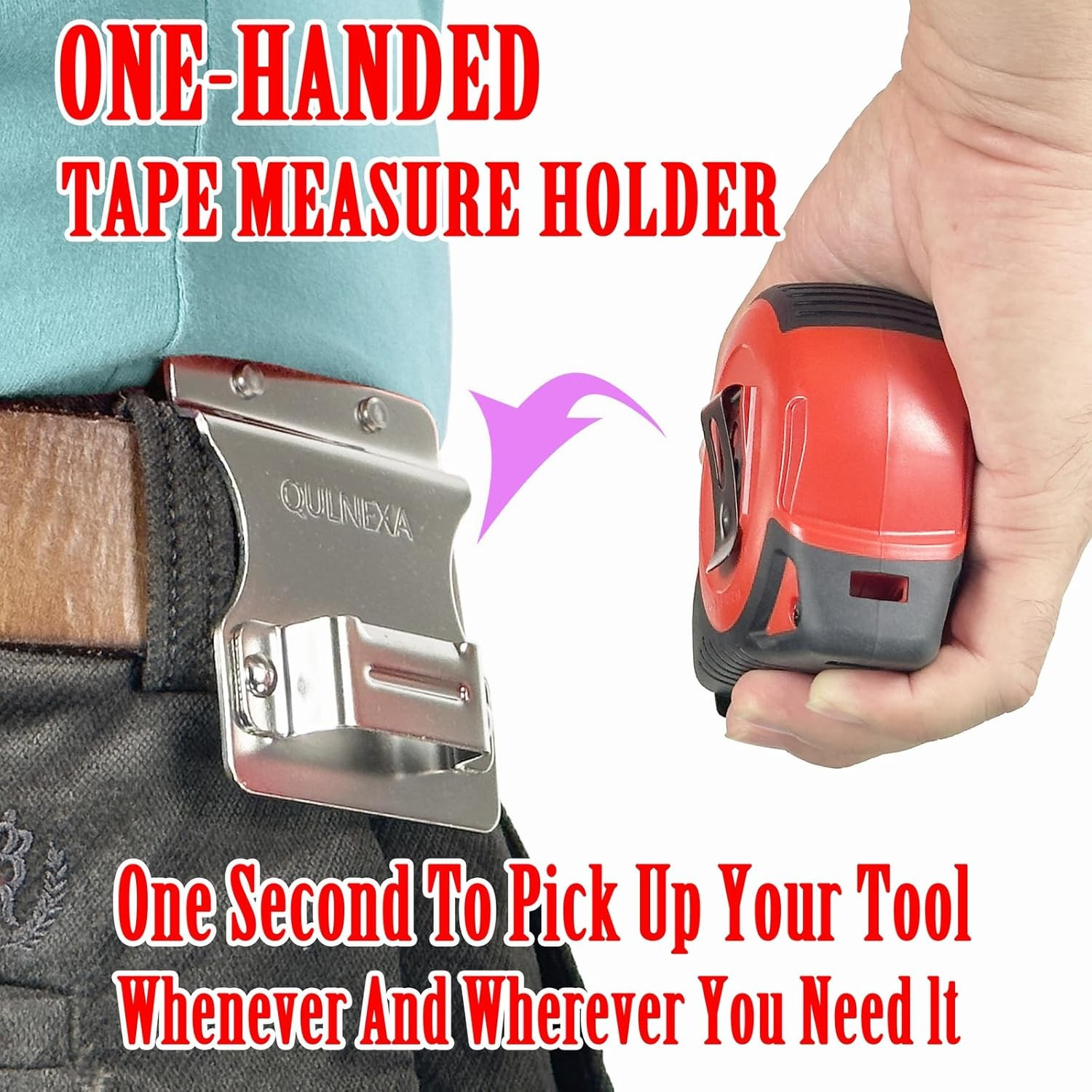 Tape Measure Holder for Belt, Leather Tape Tool Measure Holster, Occidental Leat