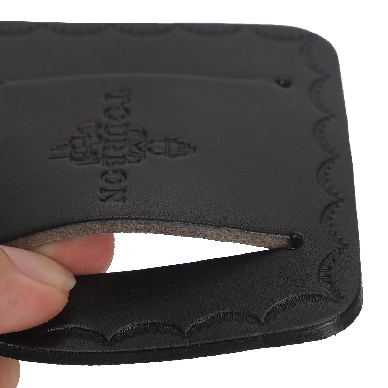 TOURBON Black Leather Tape Measure Clip Holster Framer Tool Holder Fit 2″ Belt