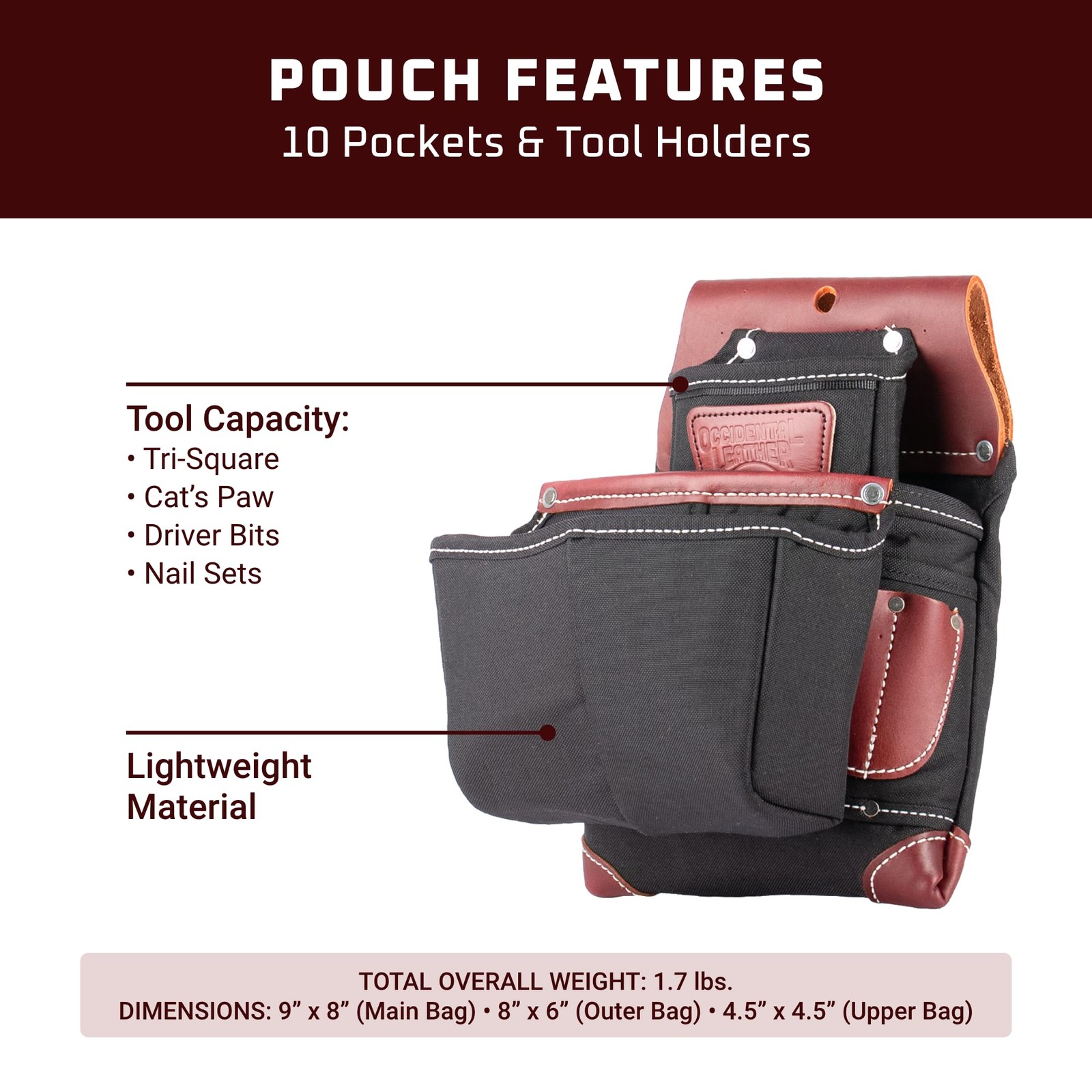 B8064LH OxyLights™ Fastener Bag with Double Outer Bag – Left Handed