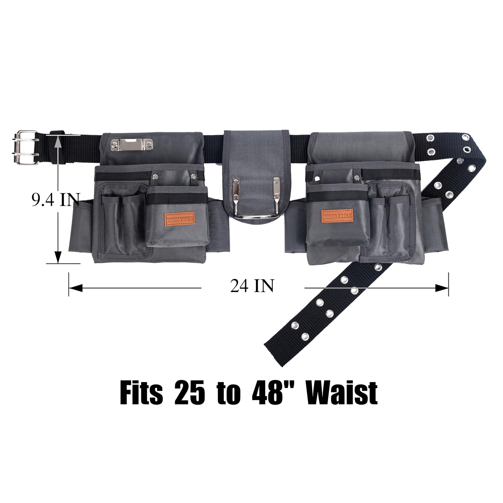 12 Pockets Heavy Duty Tool Belt for Men Carpenter Electrician Construction Pro