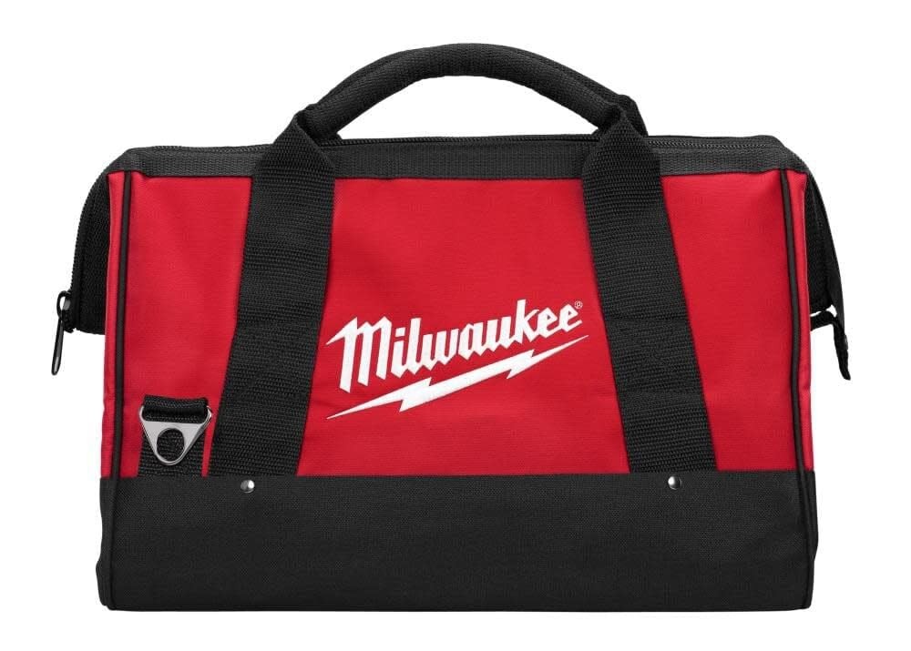 17 Inch Heavy Duty Canvas Tool Bag with 6 Interior Pockets, Reinforced Bottom, a