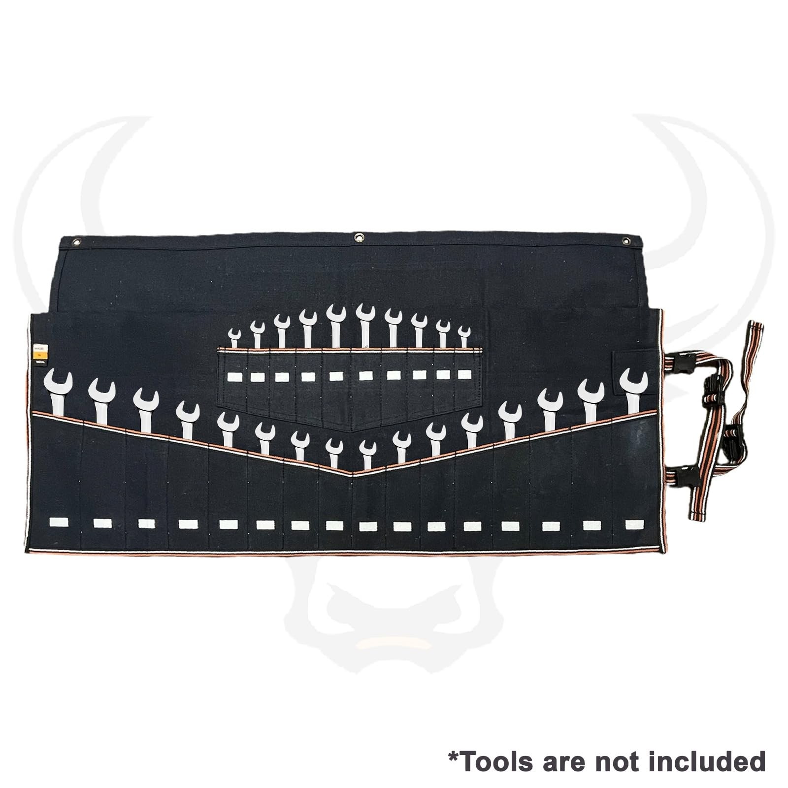 Wrench Set Tool Organizer W 26 26 Pocket with Carry Bag, Midnight Blue