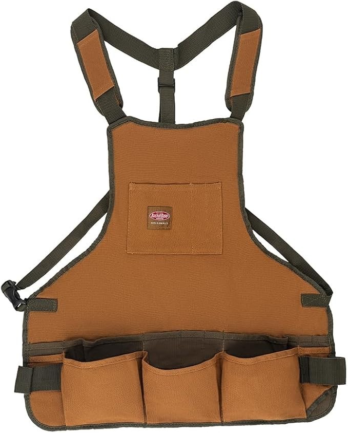 BUCKET BOSS 23 in. 16-Pocket Duckwear Super Bib Tool Work Apron