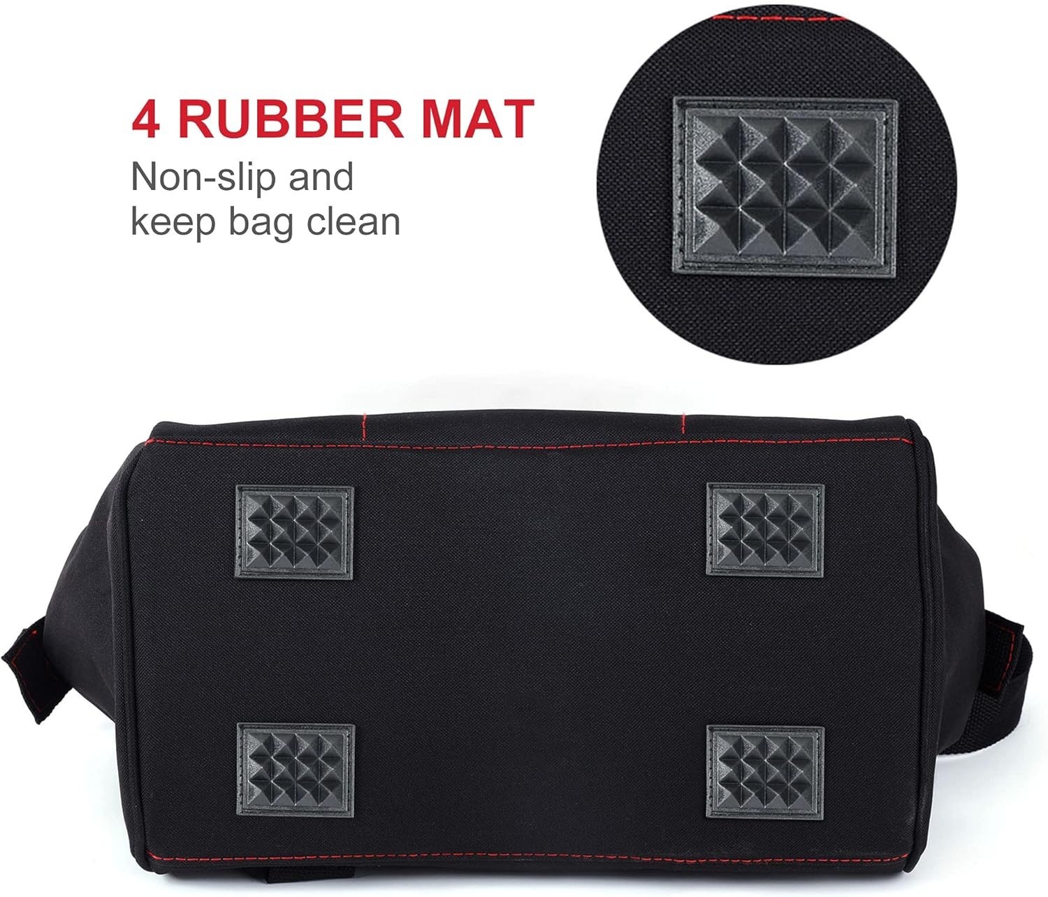 Utility Bag Zip Top Wide Open Access Robust Rubber Base Shoulder Carry