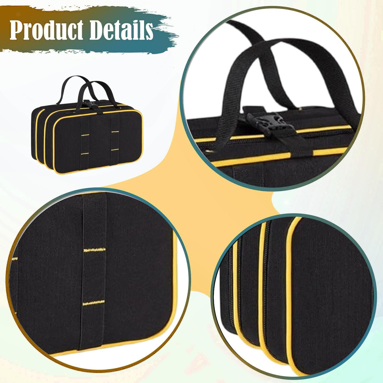 Roll up Tool Bag Folding Tool Pouch for Electrician Carpenters Mechanic