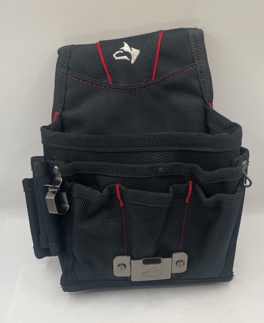 Husky Maintenance Tool Belt Pouch Nylon Polyester Black Back Flap