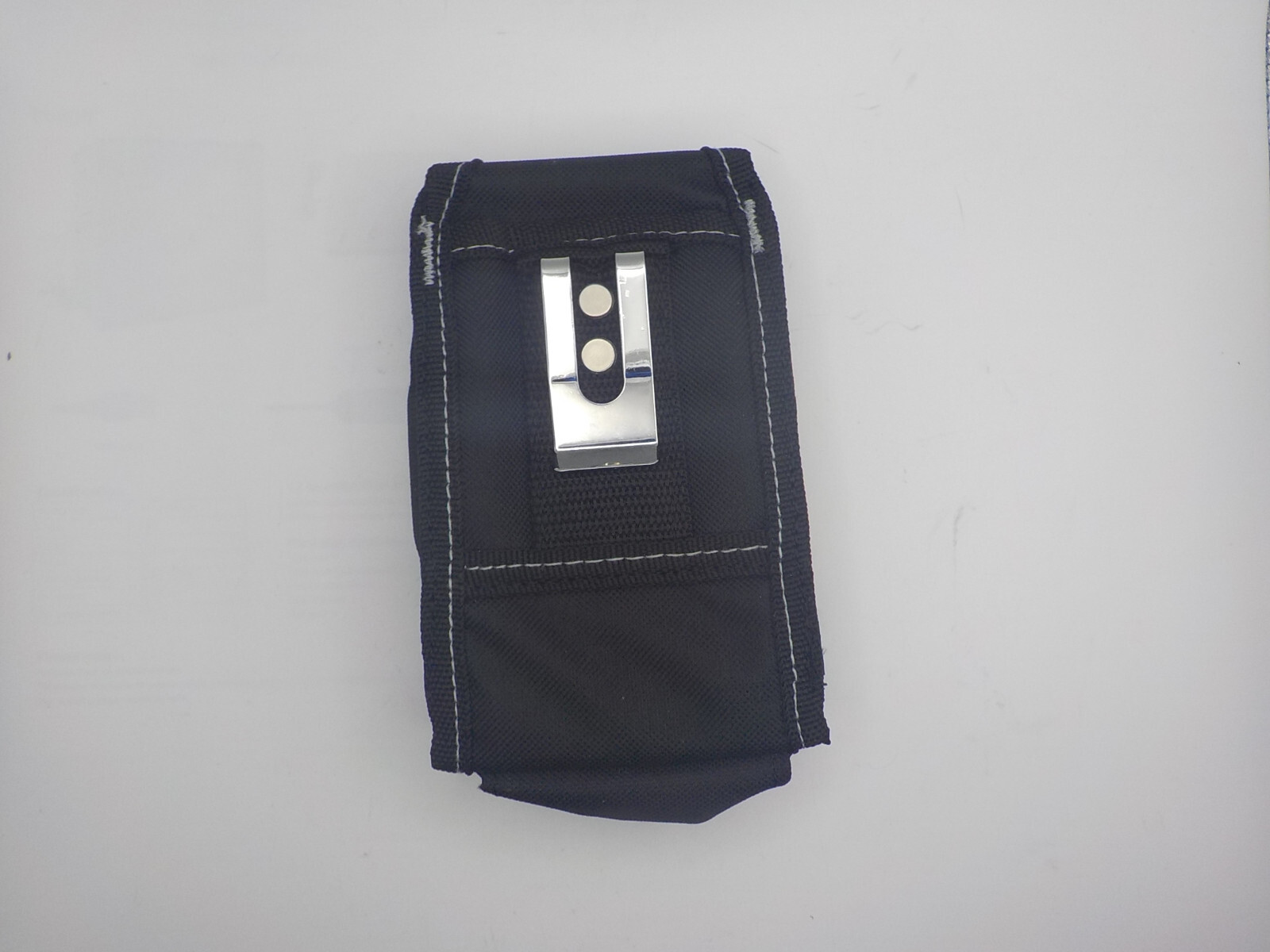5-Pocket Cell Phone/Tool Holder w/ metal belt clip, snap ring, and tool loop.