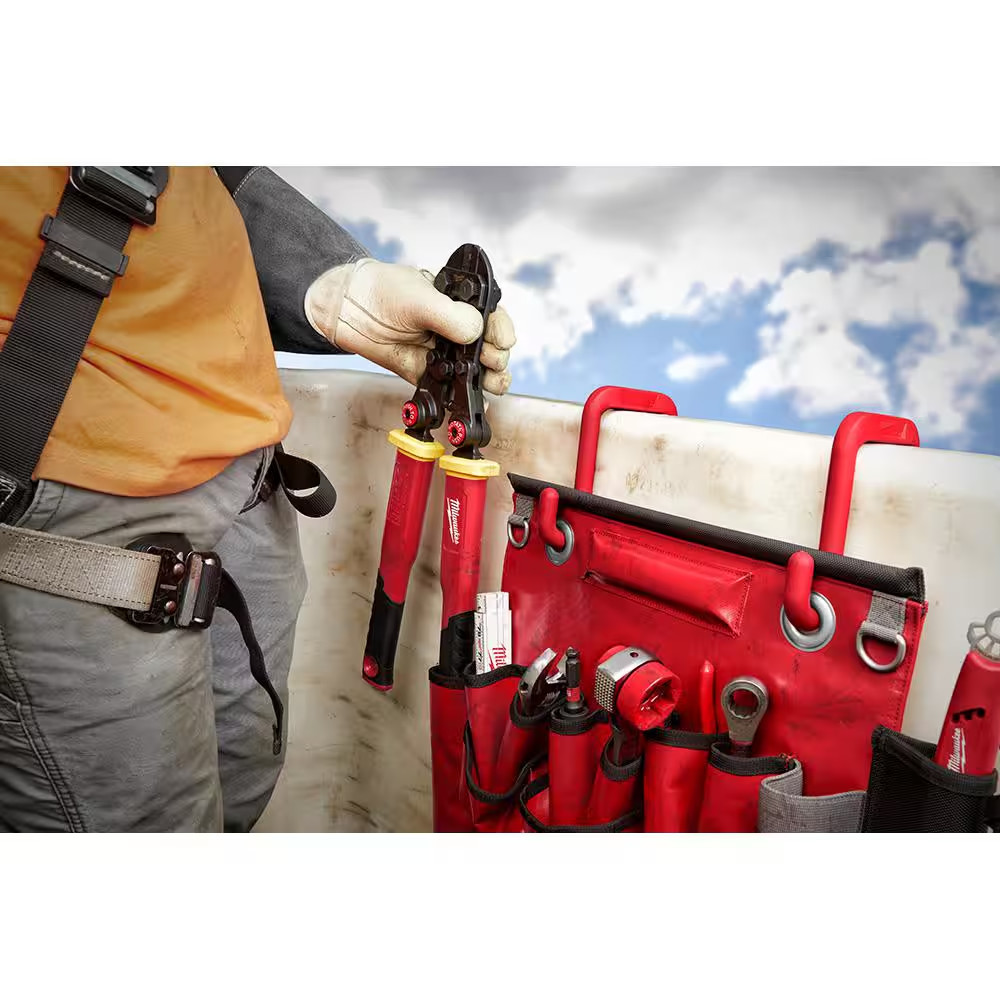 Lineman’S Compact Aerial Tool Apron with 3 In. Bucket Hooks