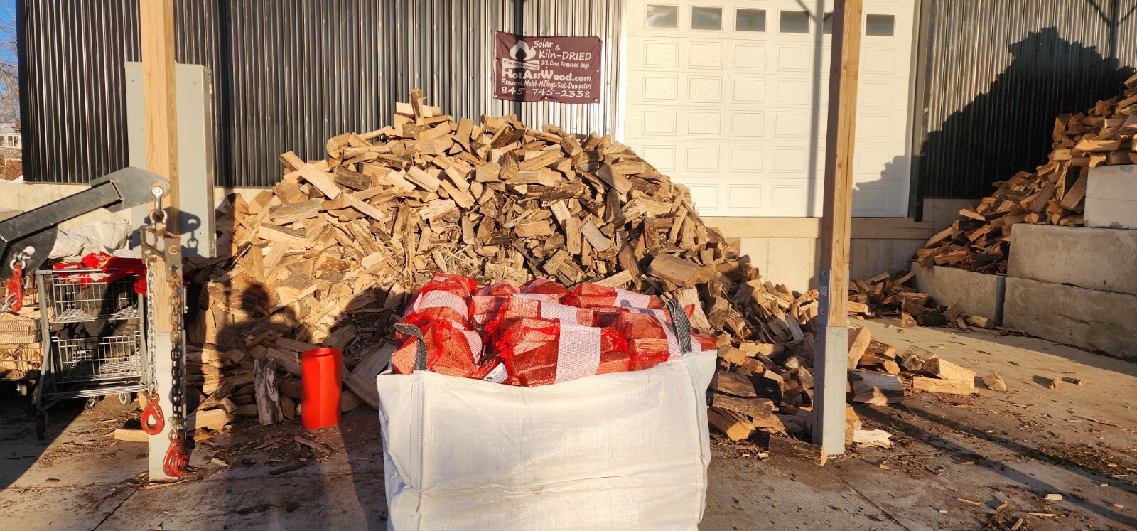 100pcs Firewood Bags MESH FIREWOOD BAGS .75 CUBIC FOOT FREE SHIPPING
