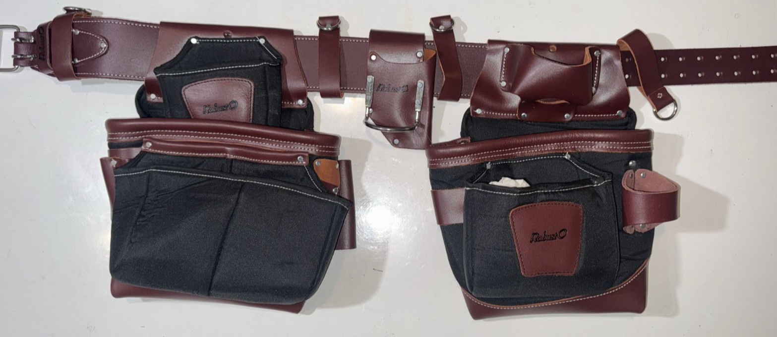 Top Grain Leather and Ballistic Combo(Black & Cherry)