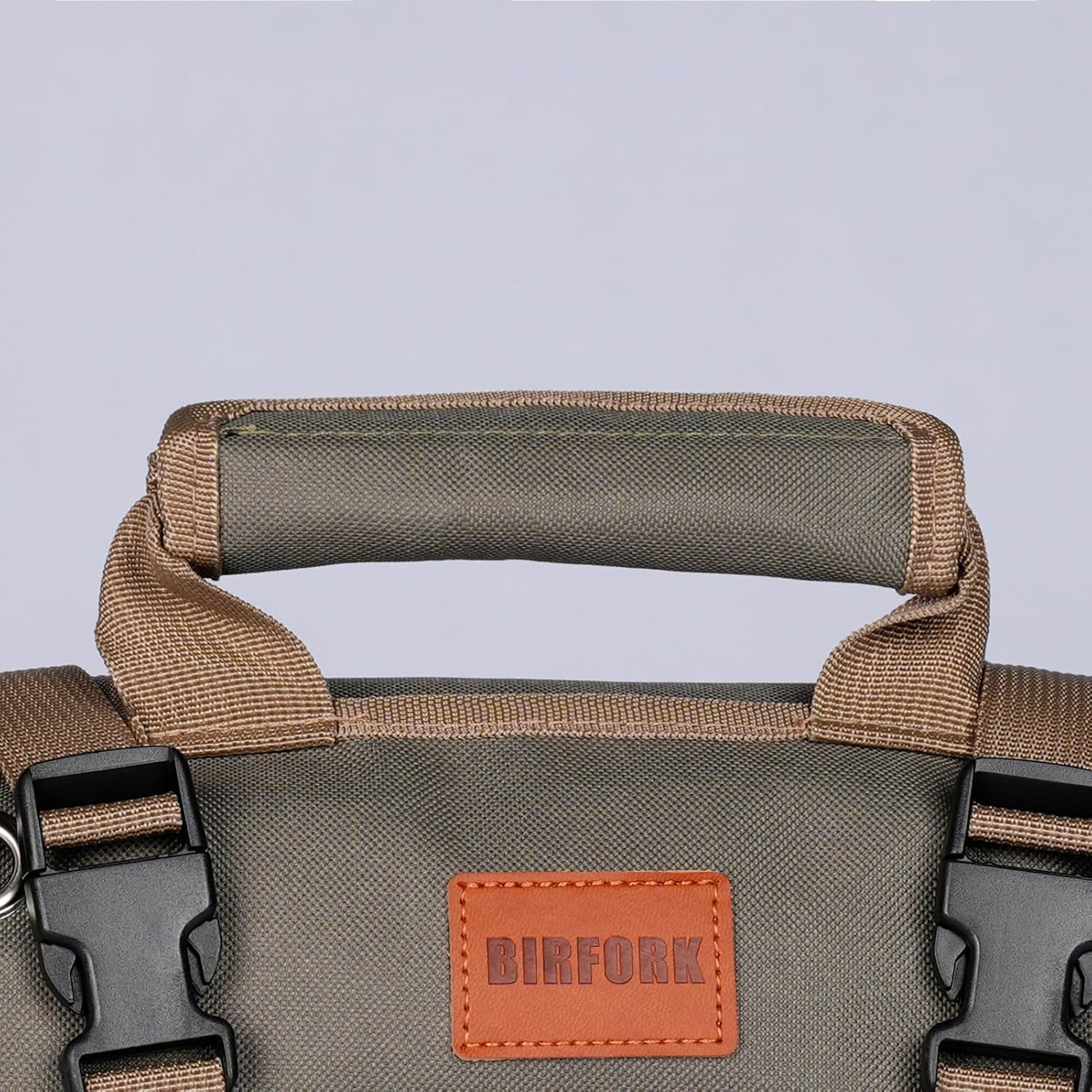 Roll Up Tool Bag Army Green Portable Tool Organizer with Detachable Pouches