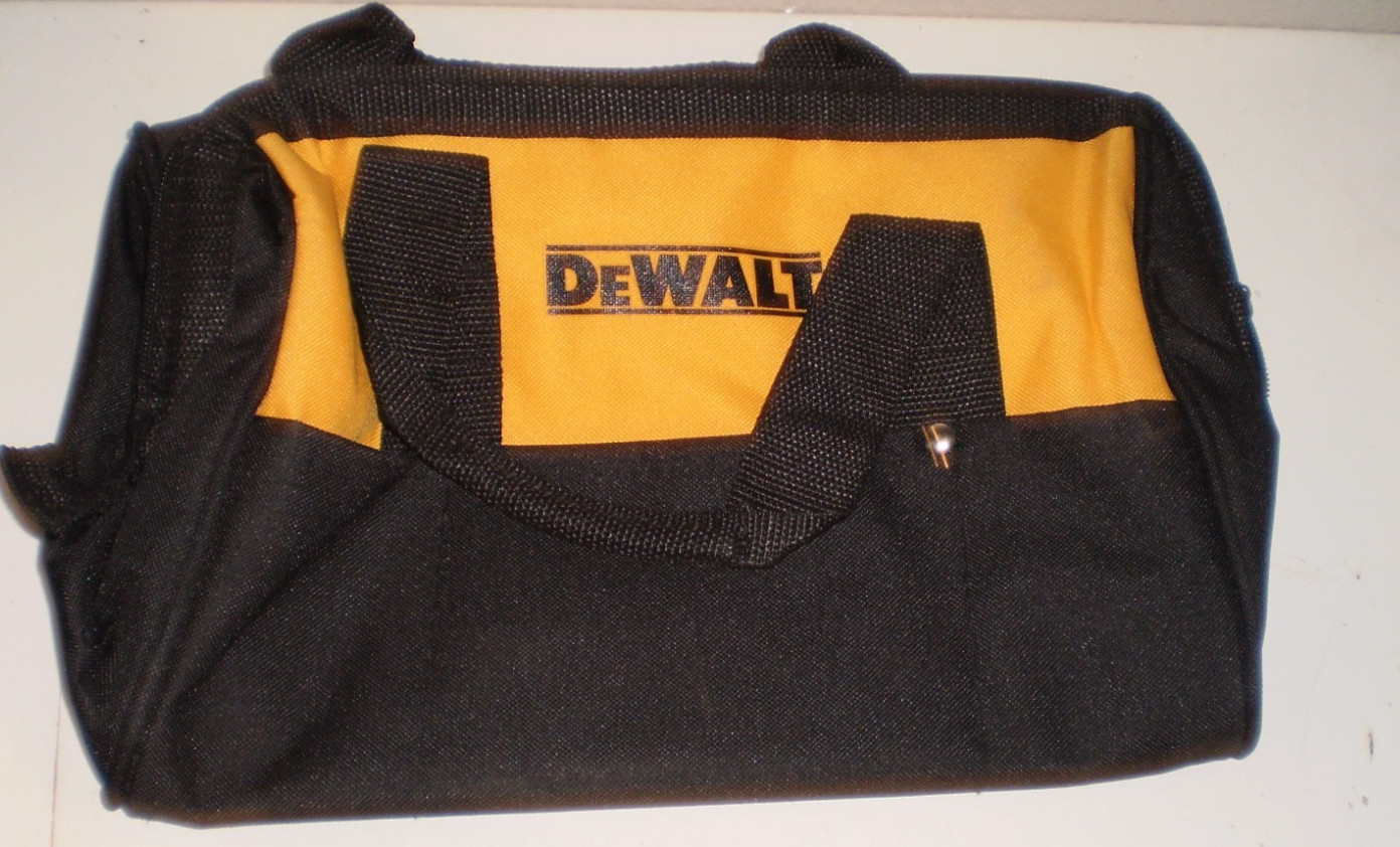 NEW Dewalt 13″ Heavy Duty Yellow Black Nylon Tool Bag 13 X 10 X 10,