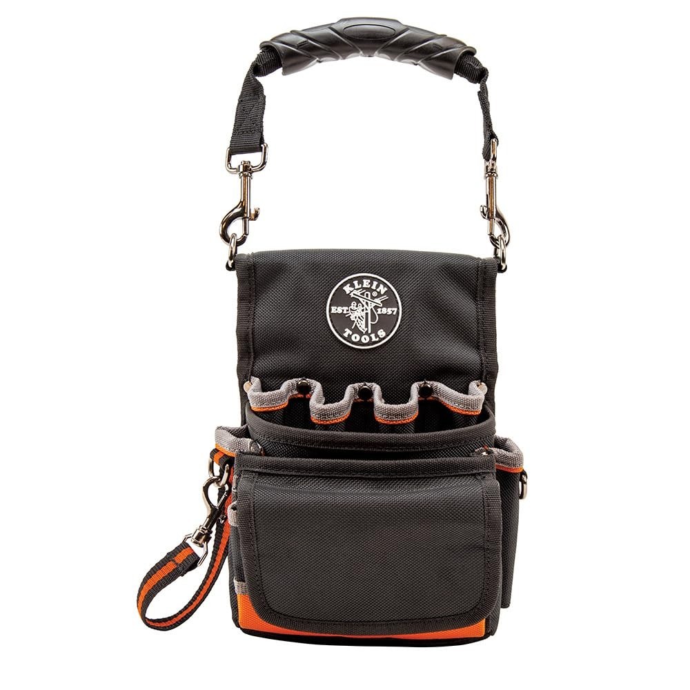 Heavy-Duty Tool Pouch with 9 Pockets, Electrical Tape Holder, Reinforced Bottom