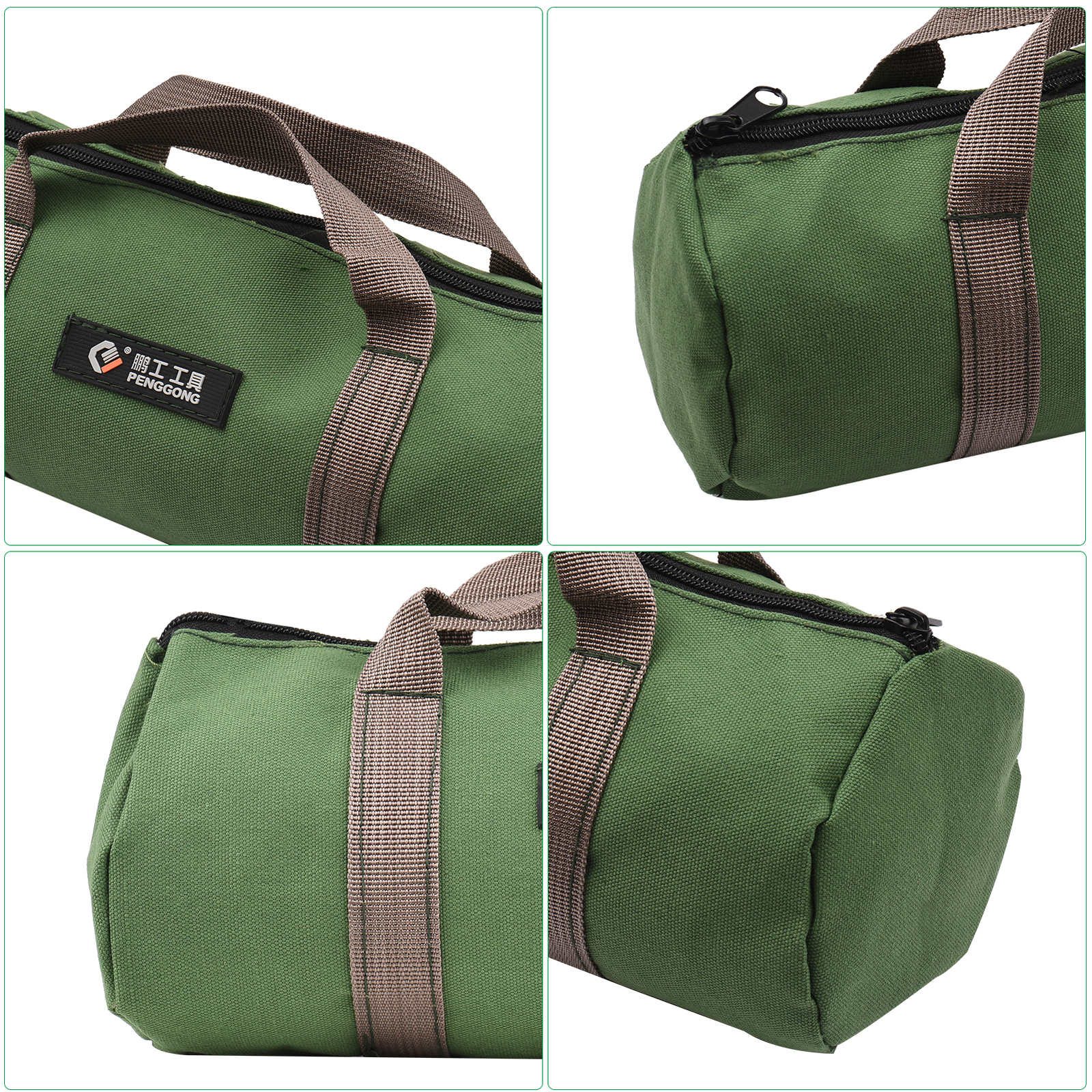 Portable Electrician Woodworking Toolbag Organizer Tool Tote Zipper Bag N7V9