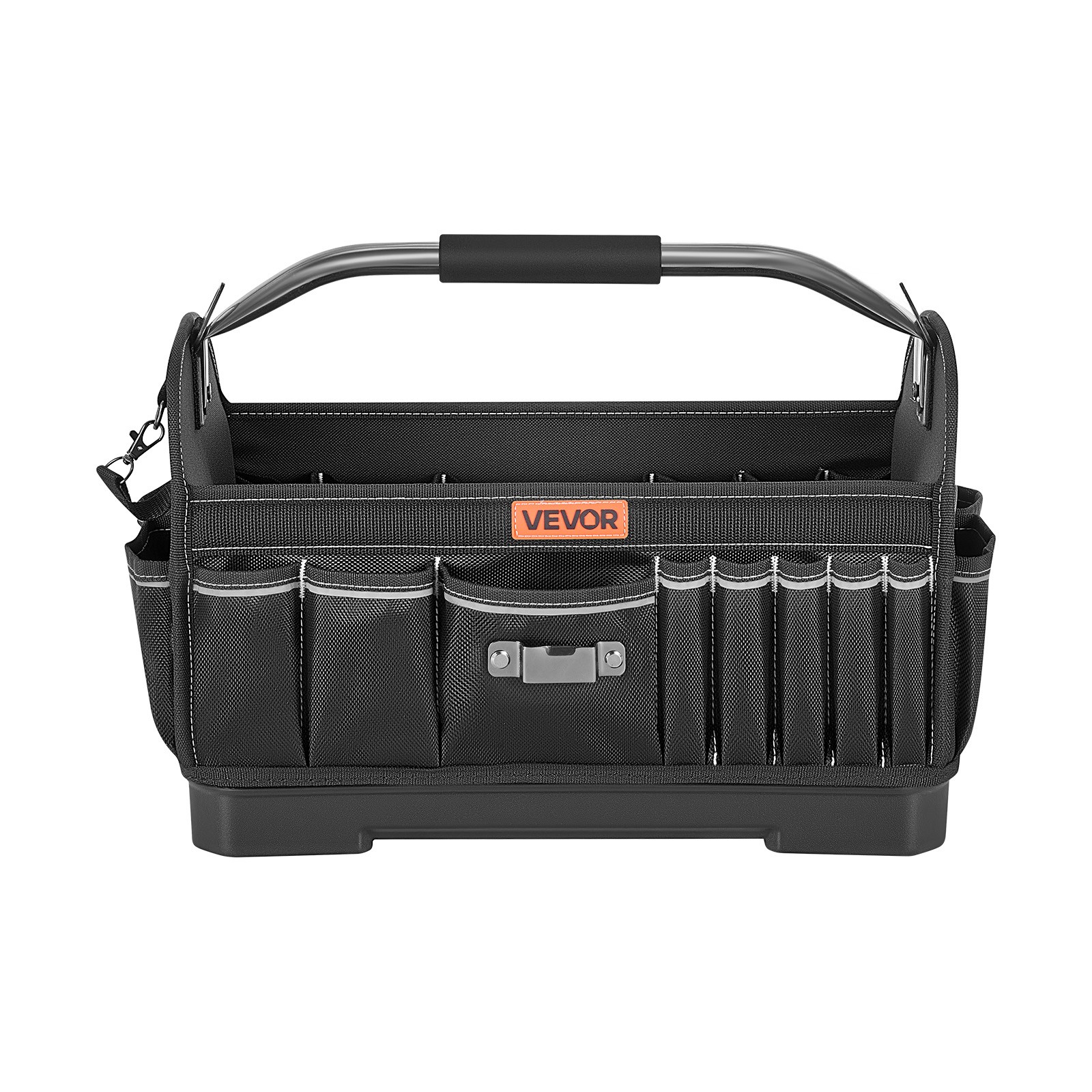 VEVOR Tool Bag 16.1 In 33-Pocket Open Top Tool Tote Electrical Toolbox with Base