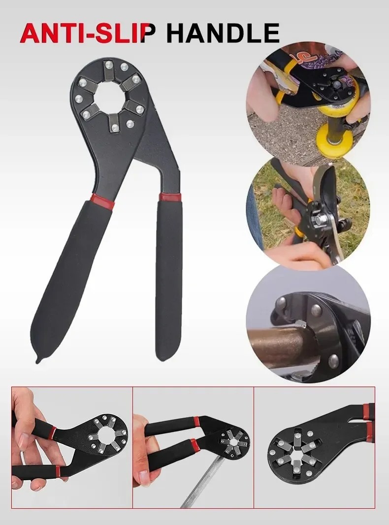 6/8-Inch Magic Wrench Adjustable Multifunctional Hand Tool for Household Mainten