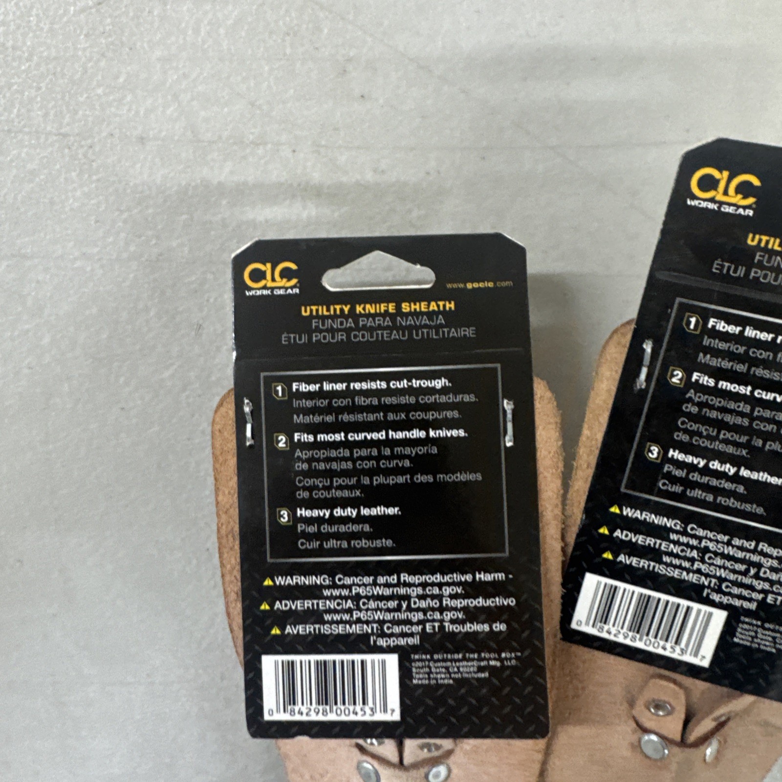 CLC Toolworks 453 Utility Knife Sheath Leather Belt Holder (2 Pack)