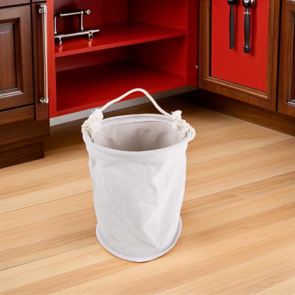 White Canvas Utility Tool Bucket Bag for Scaffold Hoist and Work At Height Tasks