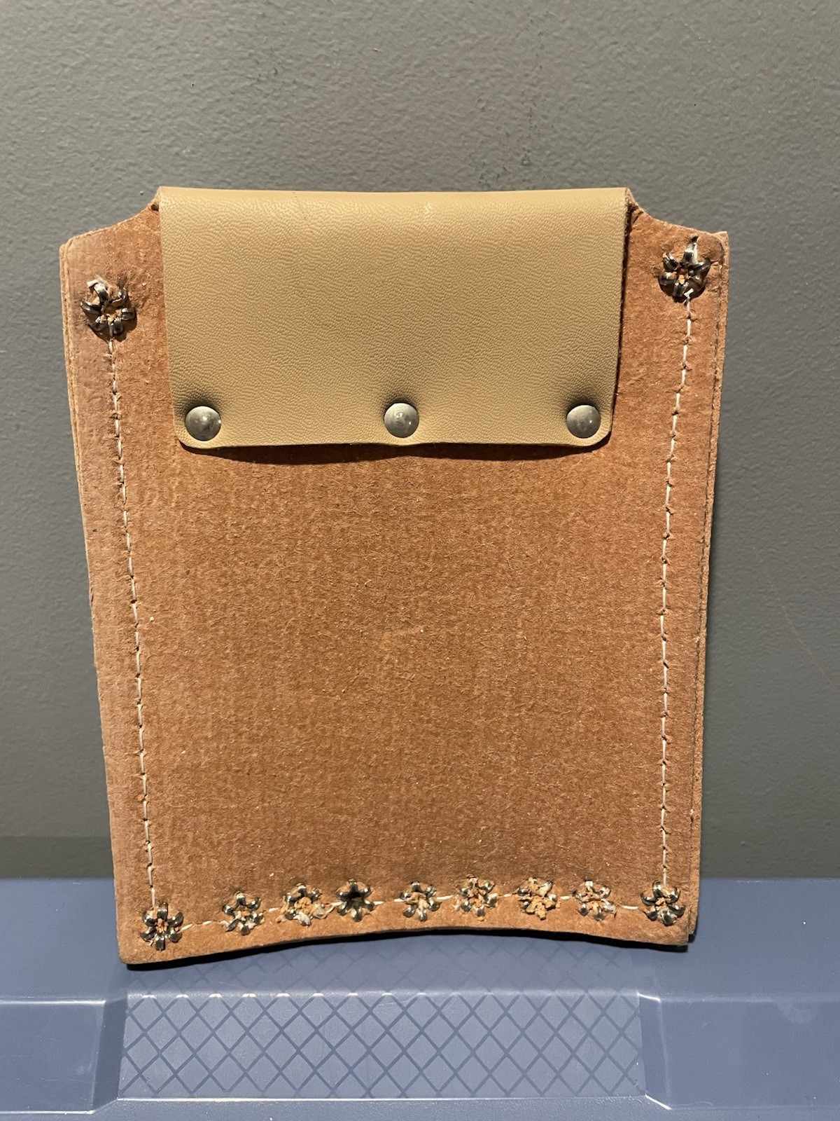 Vintage Klein Tools 5149 3 Pocket Leather Pouch N.O.S. 1990s