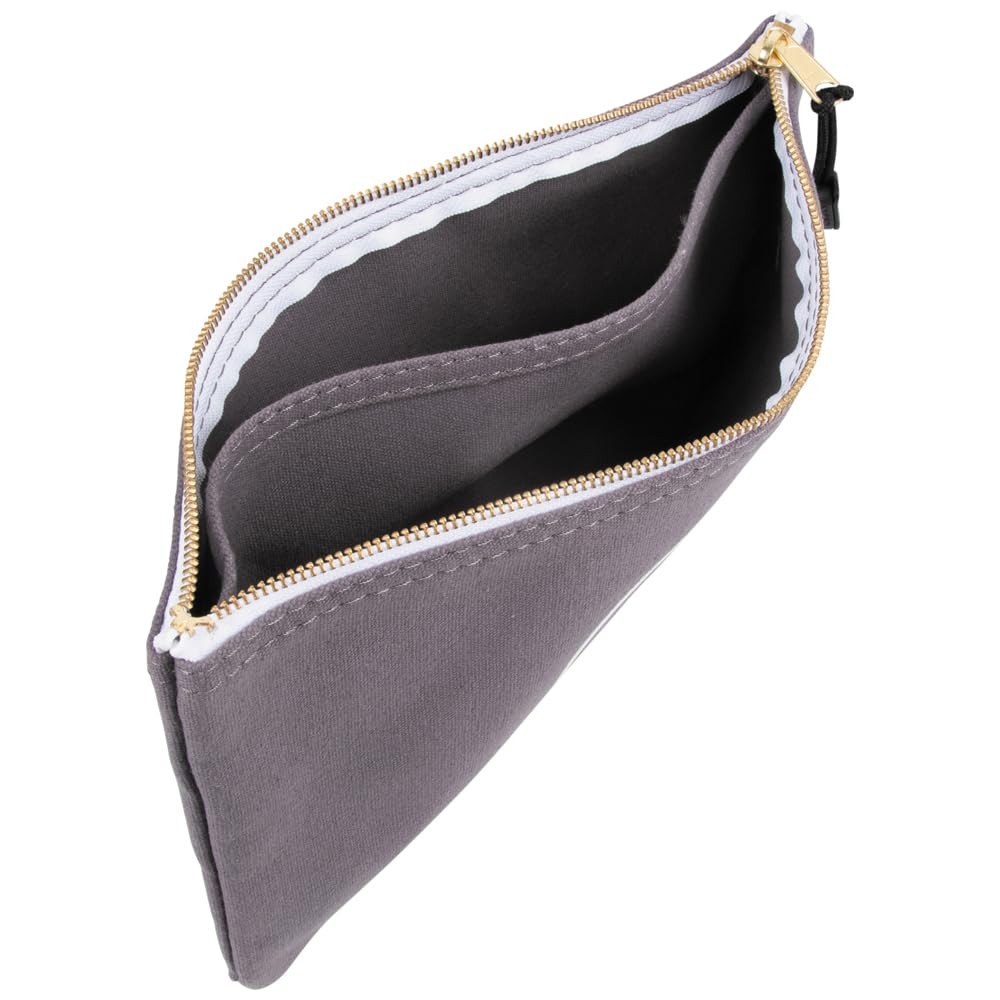 Klein Tools 55578 Zipper Bag with Divider, No. 10 Canvas, 7Inch x 121/2Inch H…