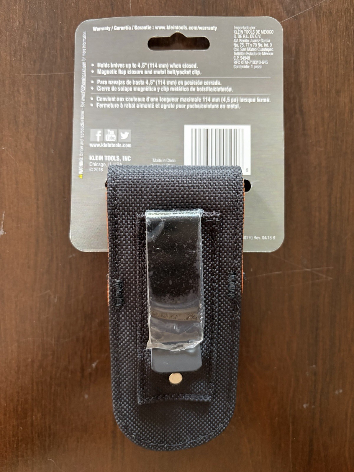 New Klein Tools 5248 Tradesman Pro Knife Holder Black Ballistic Weave