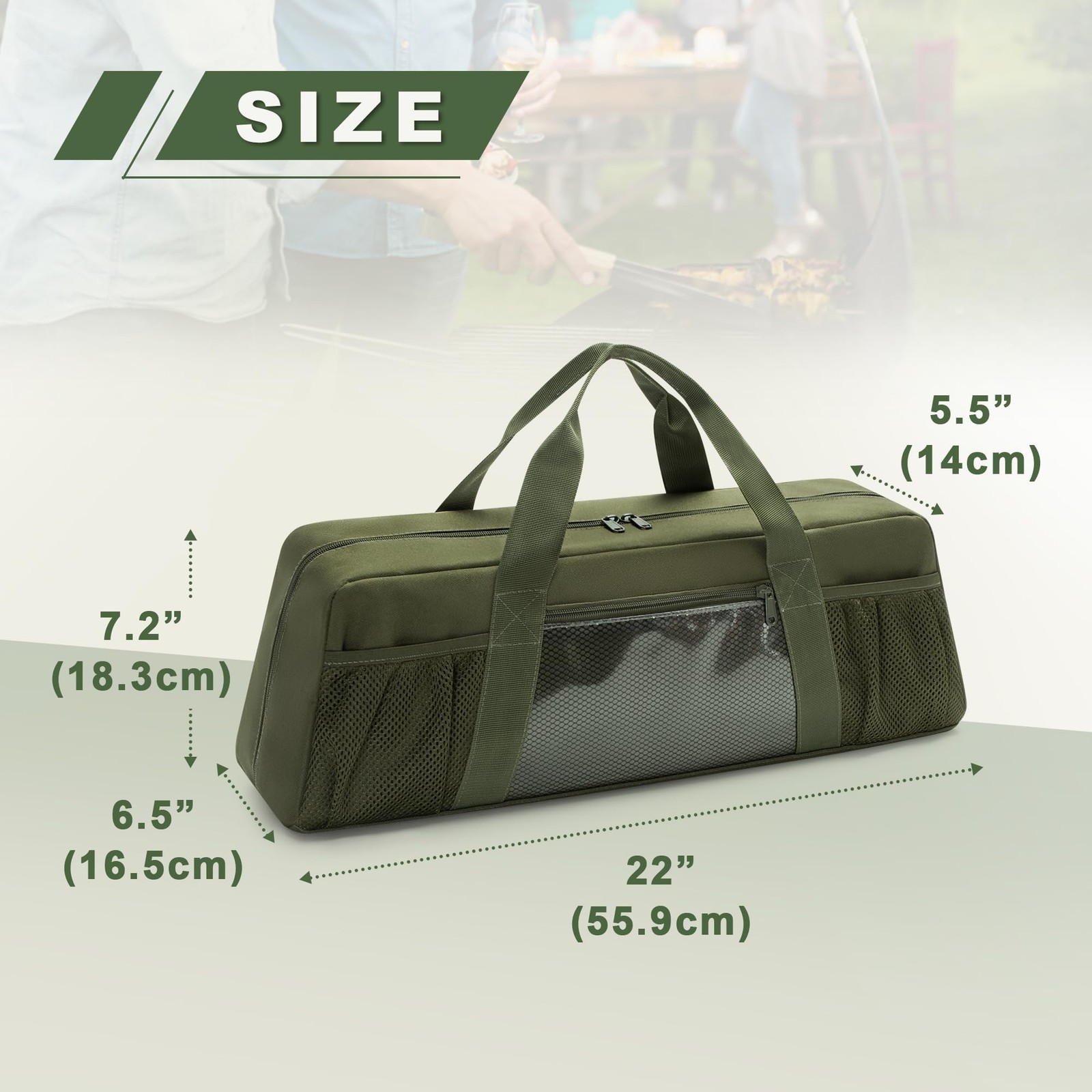 HODRANT Grill Tool Storage Bag, Outdoor BBQ Utensil Holder for Barbecue Tool …