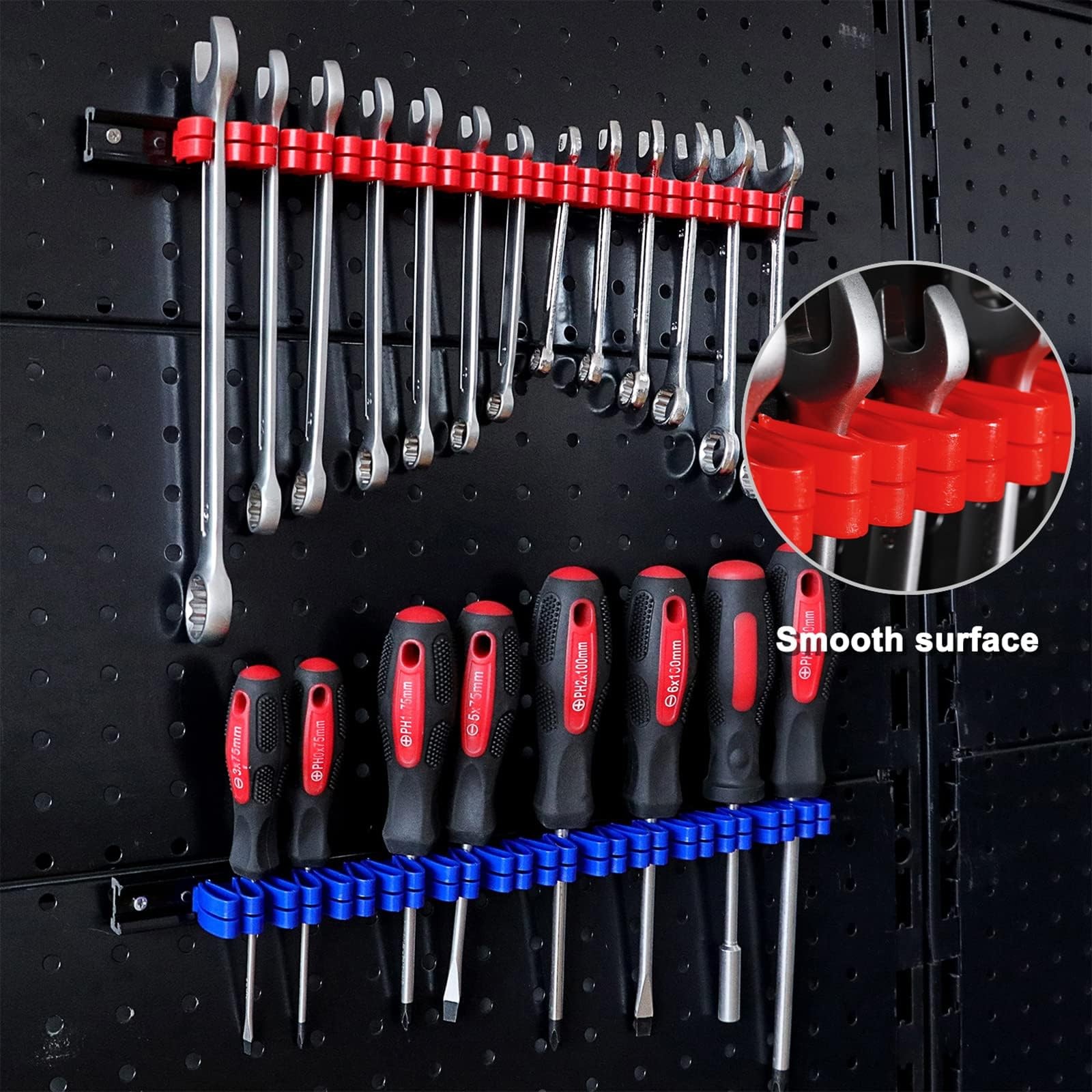 CASOMAN 10 pcs Screwdriver Organizer and Wrench Organizer, Wall Mount, Hand T…