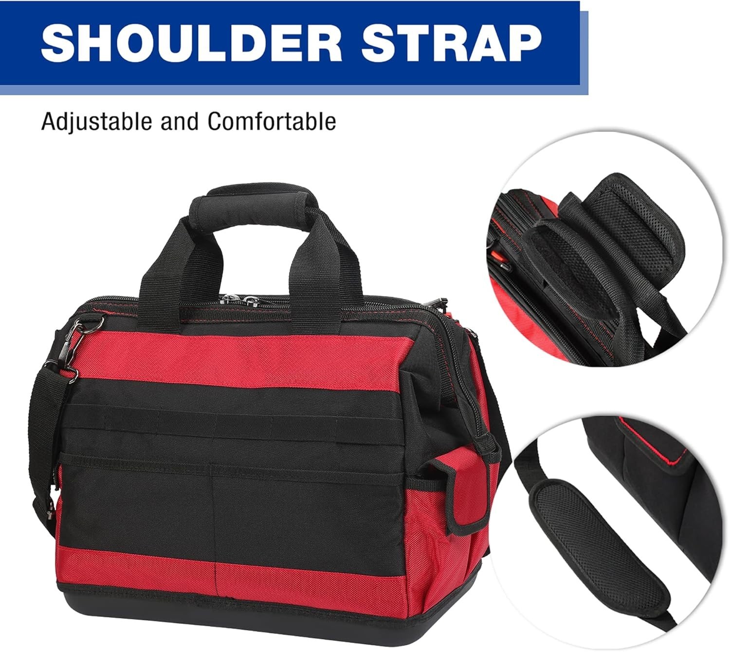16″ Tool Bag with Adjustable Shoulder Strap