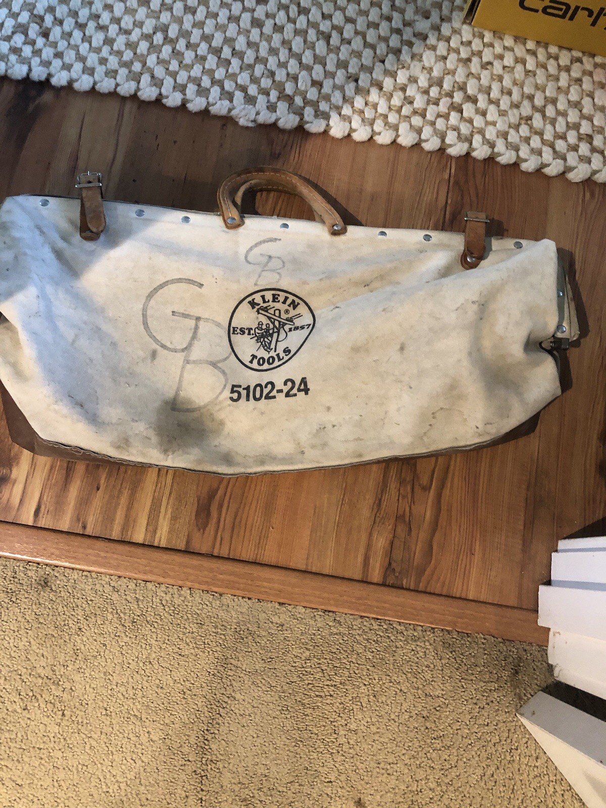 Klein Tools Bag 5102-24 Heavy Canvas 24″ Lineman Storage Tote Vintage