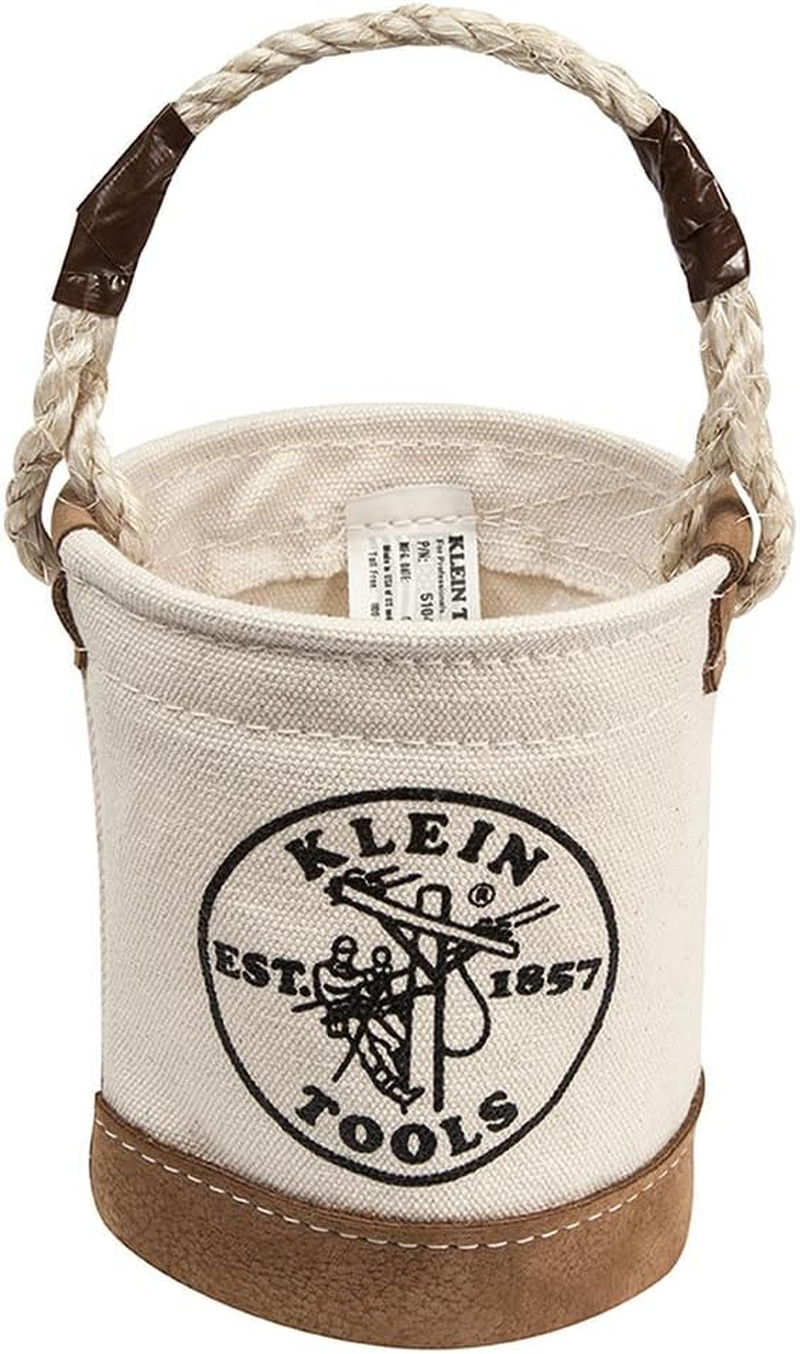 5104MINI Mini Tool Bucket, All-Purpose Tool Bucket with Leather-Bottom, Nuts and
