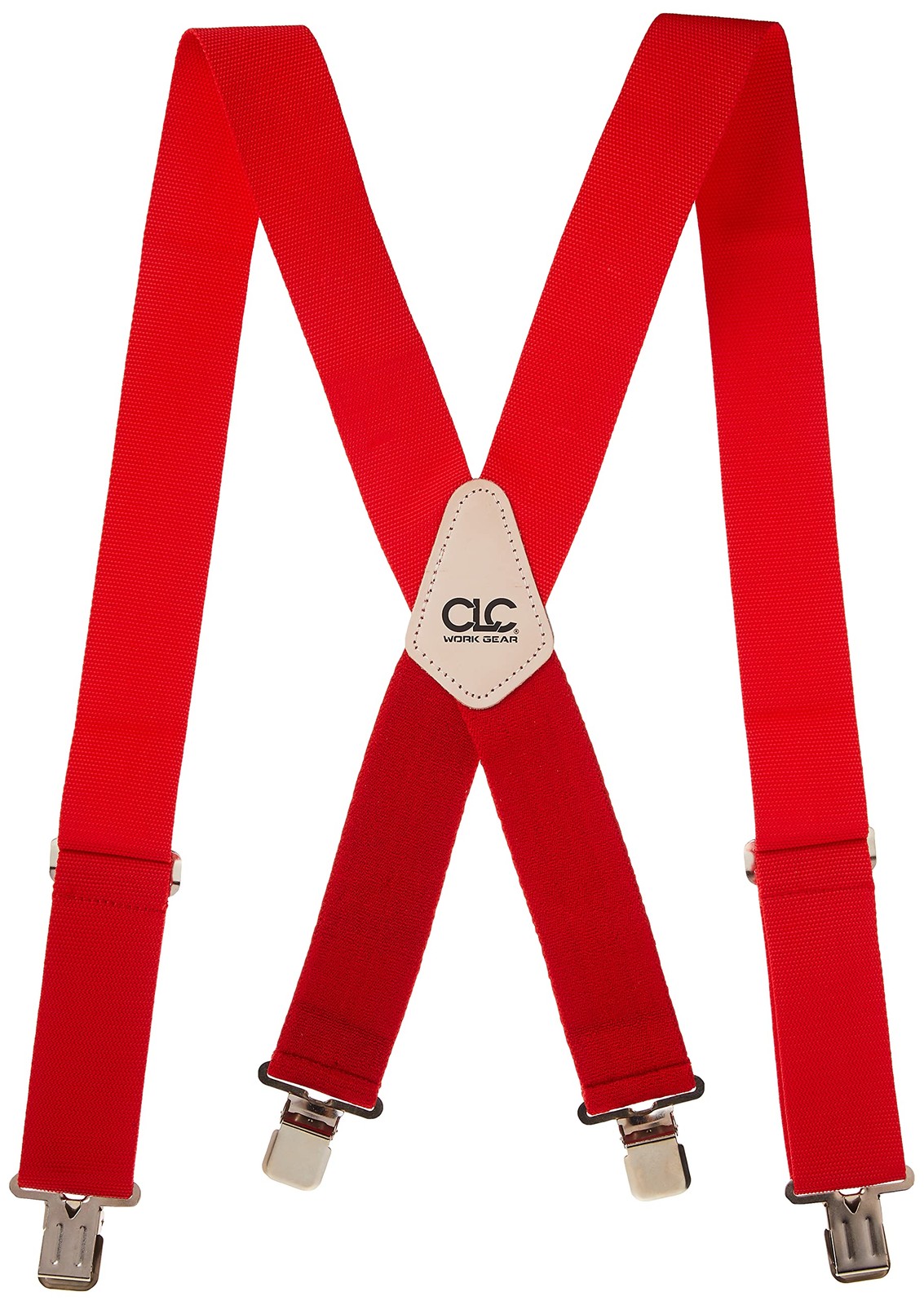 Custom Leathercraft110RED Heavy Duty Work Suspenders, Elastic Straps, One Siz…