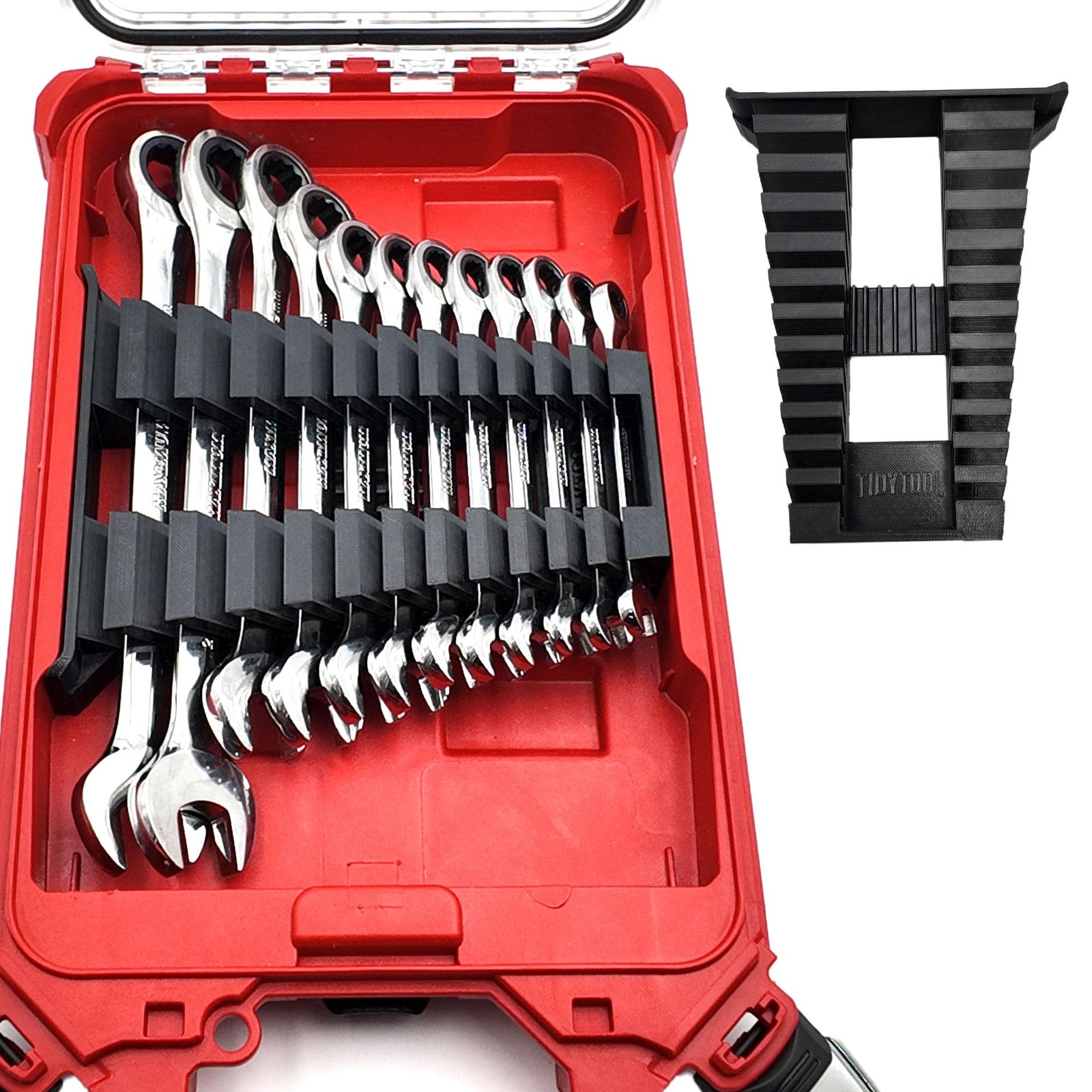 TidyTool Wrench Organizer Insert for Milwaukee Packout Slim Case AirTag