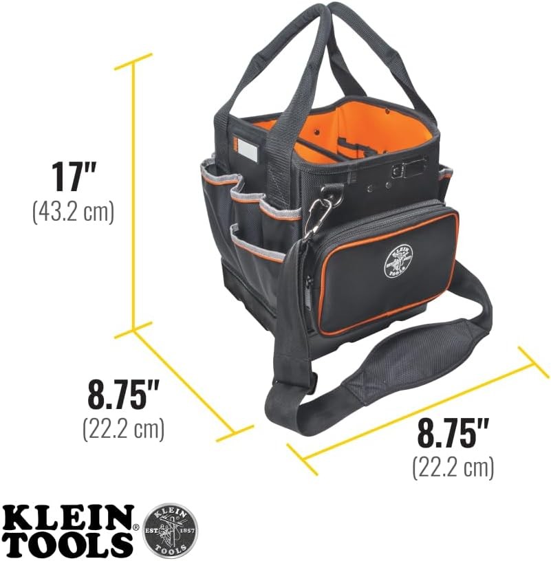 5541610-14 Tool Bag with Shoulder Strap Has 40 Pockets for Storage and Orange