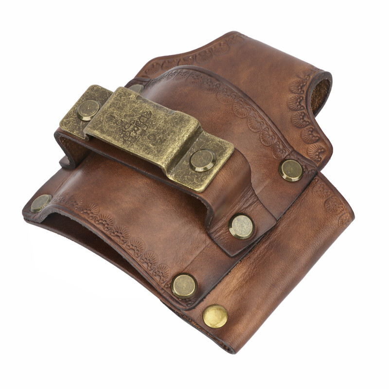 Leather 3-in-1 Tools Belt Carry Pouch Hammer Hanger Tape Measure Holder-TOURBON