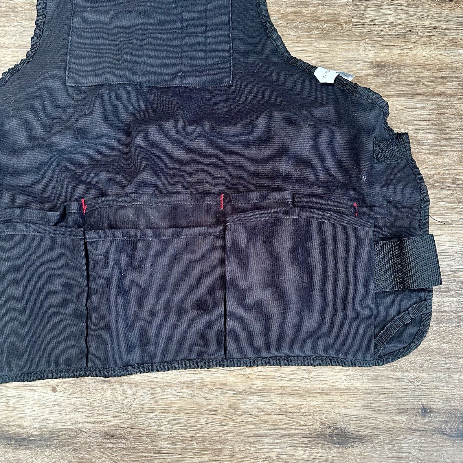 Husky Tools 23 Inch 16 Pocket Black Canvas Bib Tool Apron Workshop Equipment