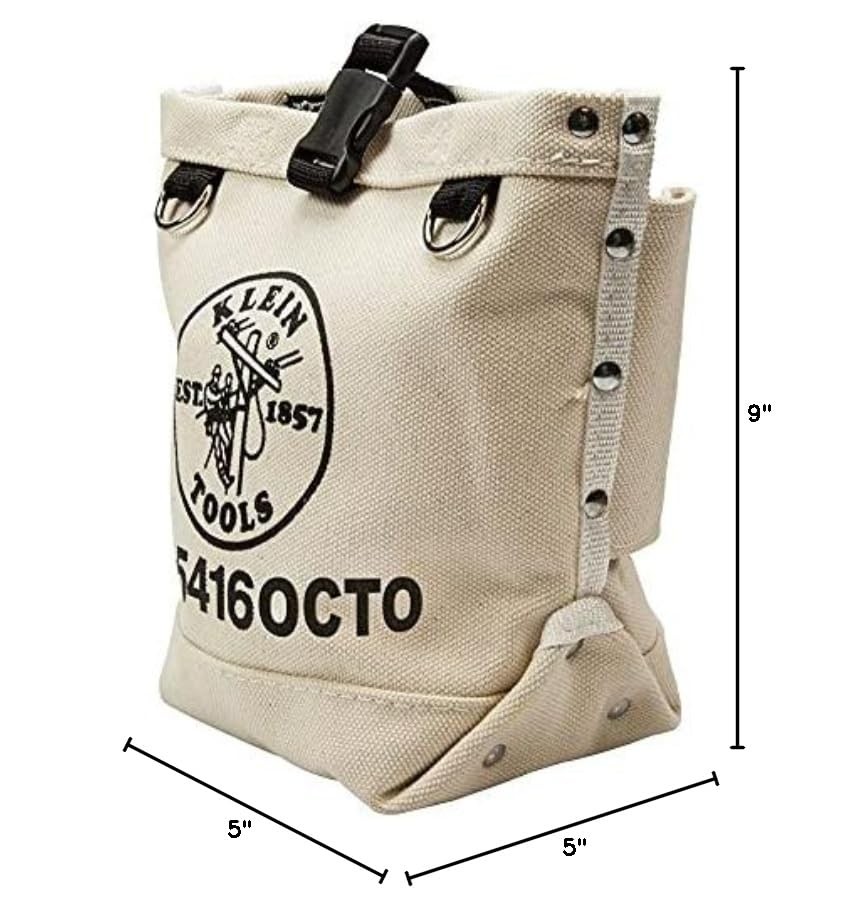 Klein Tools 5416Octo Tool Bag Bull-Pin And Bolt Pouch No. 4 Canvas Tunnel